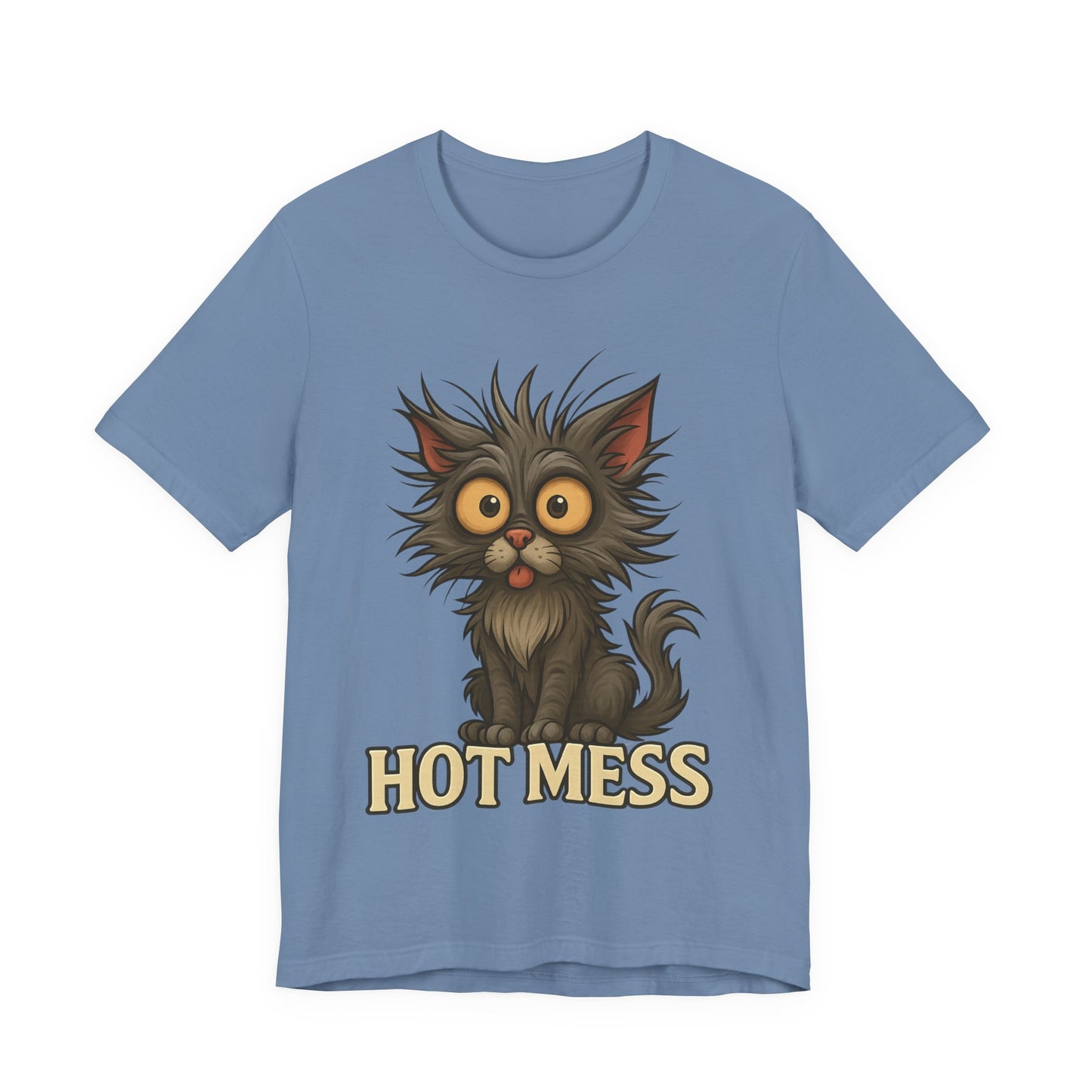 Hot Mess Cat Tee — Funny Cute Cat Graphic T-Shirt