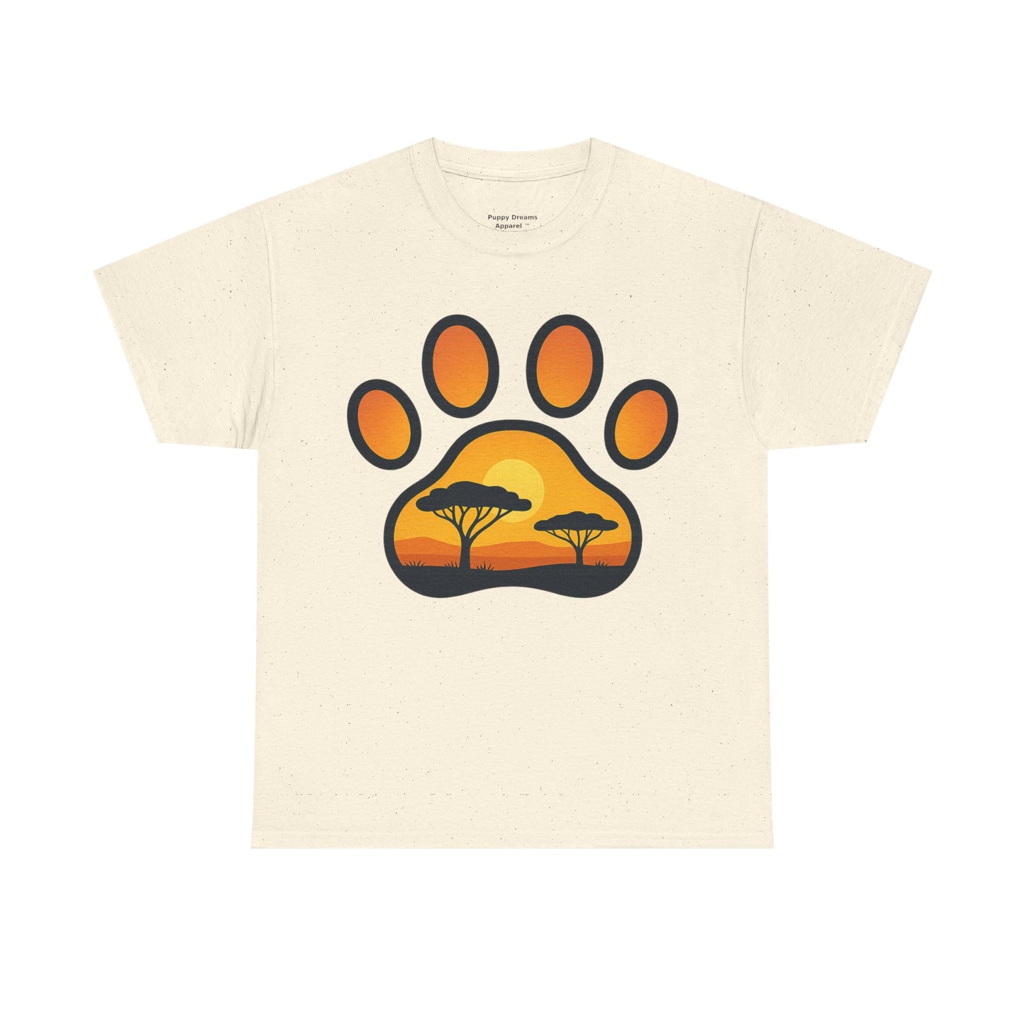 Sunset Paw Print Unisex Tee, Animal Lover Shirt, Nature Graphic T-Shirt, Gift for Pet Owners, Outdoor Adventure Apparel