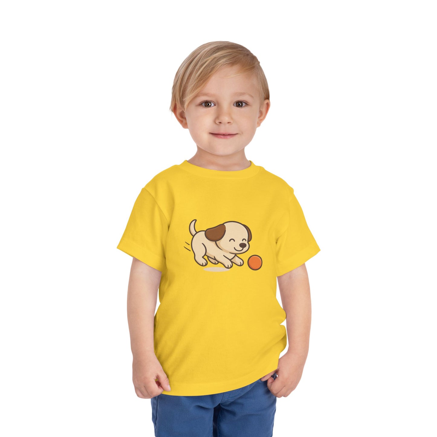 Cute Puppy Toddler Tee, Kids T-Shirt, Summer Play Shirt, Dog Lover Gift, Birthday Outfit