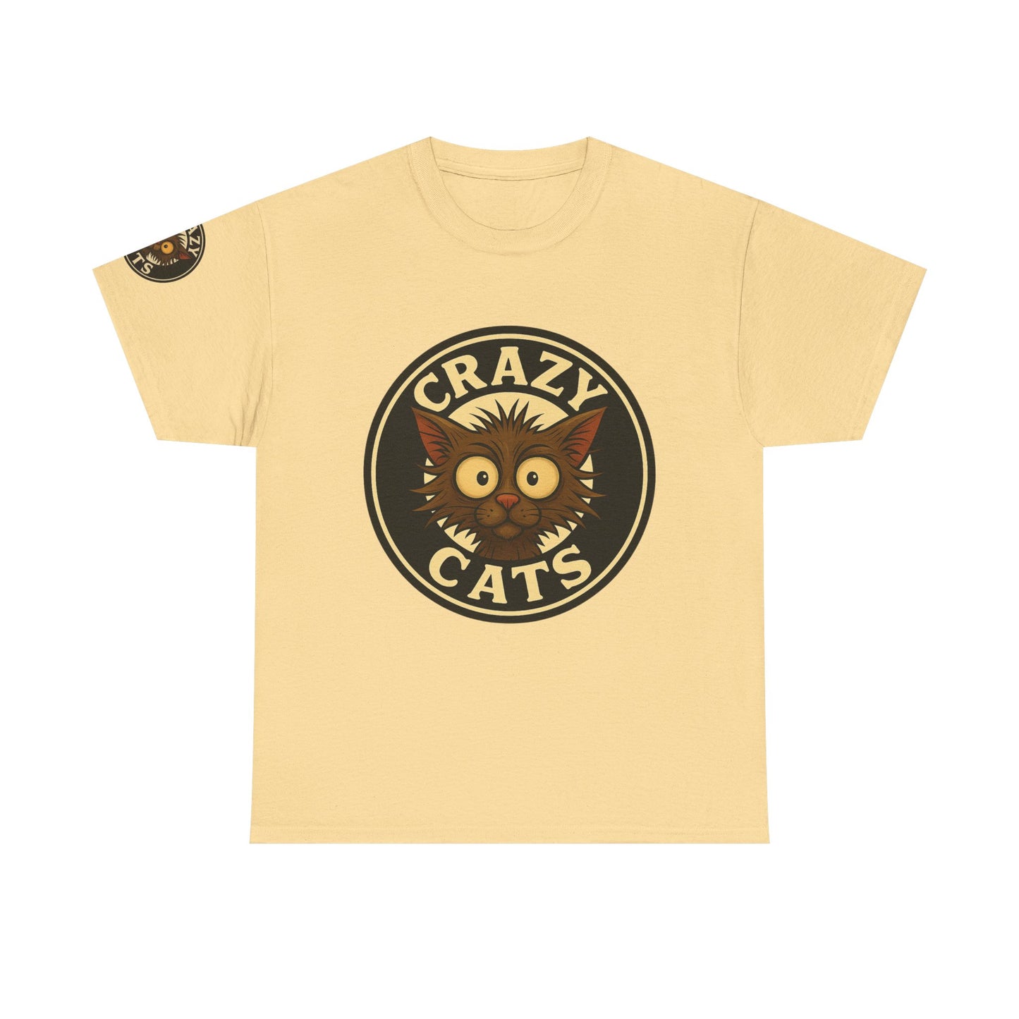 Crazy Cats T-Shirt — Vintage Cartoon Cat Graphic Tee for Cat Lovers