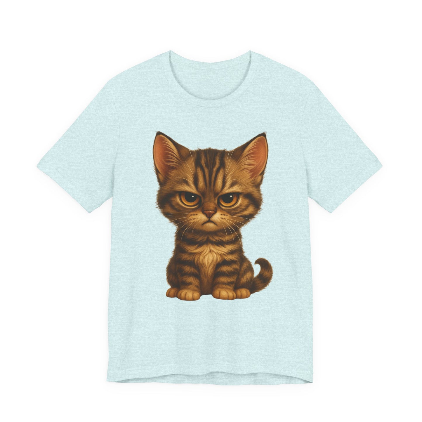 Cute Grumpy Tabby Kitten T-Shirt — Adorable Cat Graphic Tee