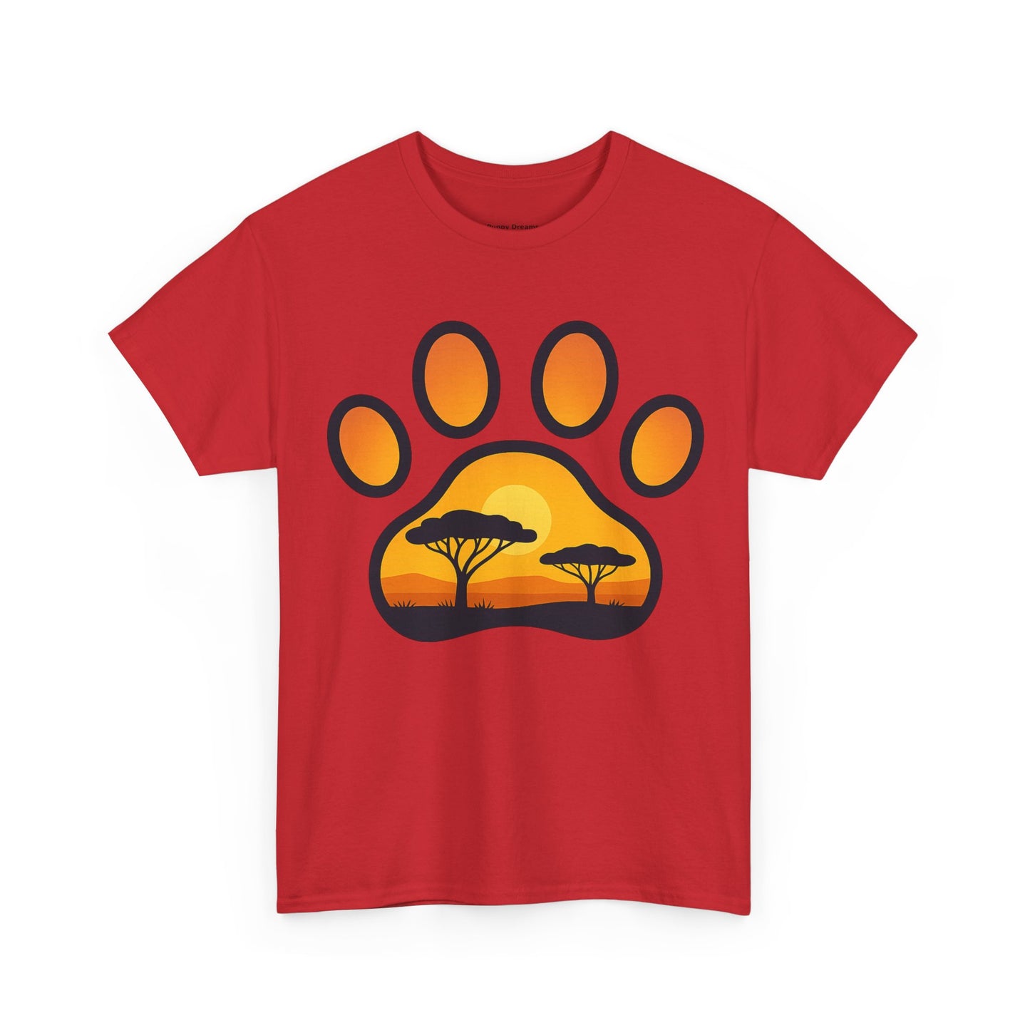 Sunset Paw Print Unisex Tee, Animal Lover Shirt, Nature Graphic T-Shirt, Gift for Pet Owners, Outdoor Adventure Apparel