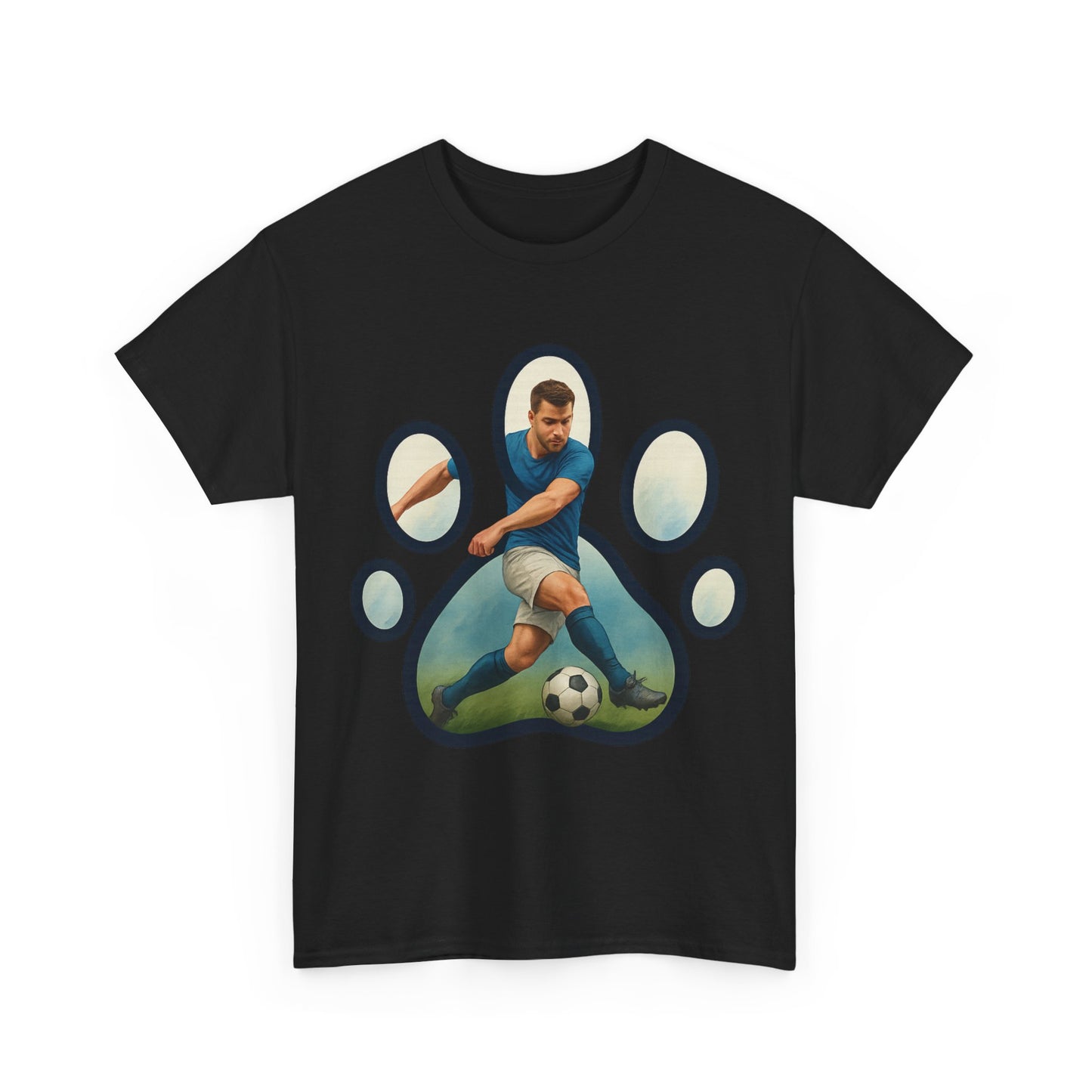 Soccer Paw Print Tee | Pet Lover Shirt, Animal Paw T-Shirt, Sports Gift, Unisex Apparel, Dog Lover Clothing