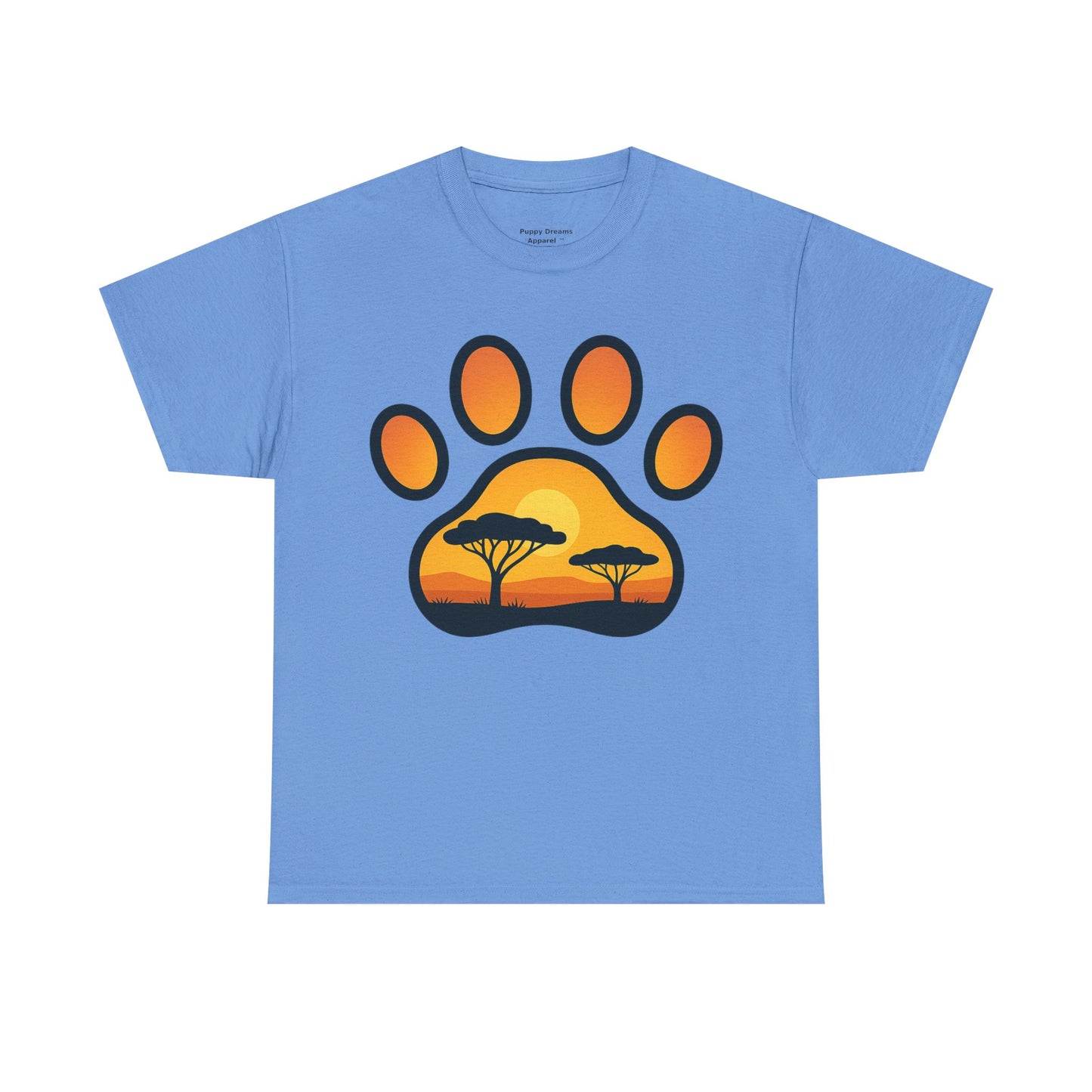 Sunset Paw Print Unisex Tee, Animal Lover Shirt, Nature Graphic T-Shirt, Gift for Pet Owners, Outdoor Adventure Apparel