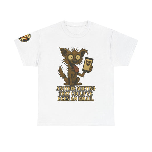 Funny Meeting Shirt — “Another Meeting That Could’ve Been an Email” Cat Cartoon Tee
