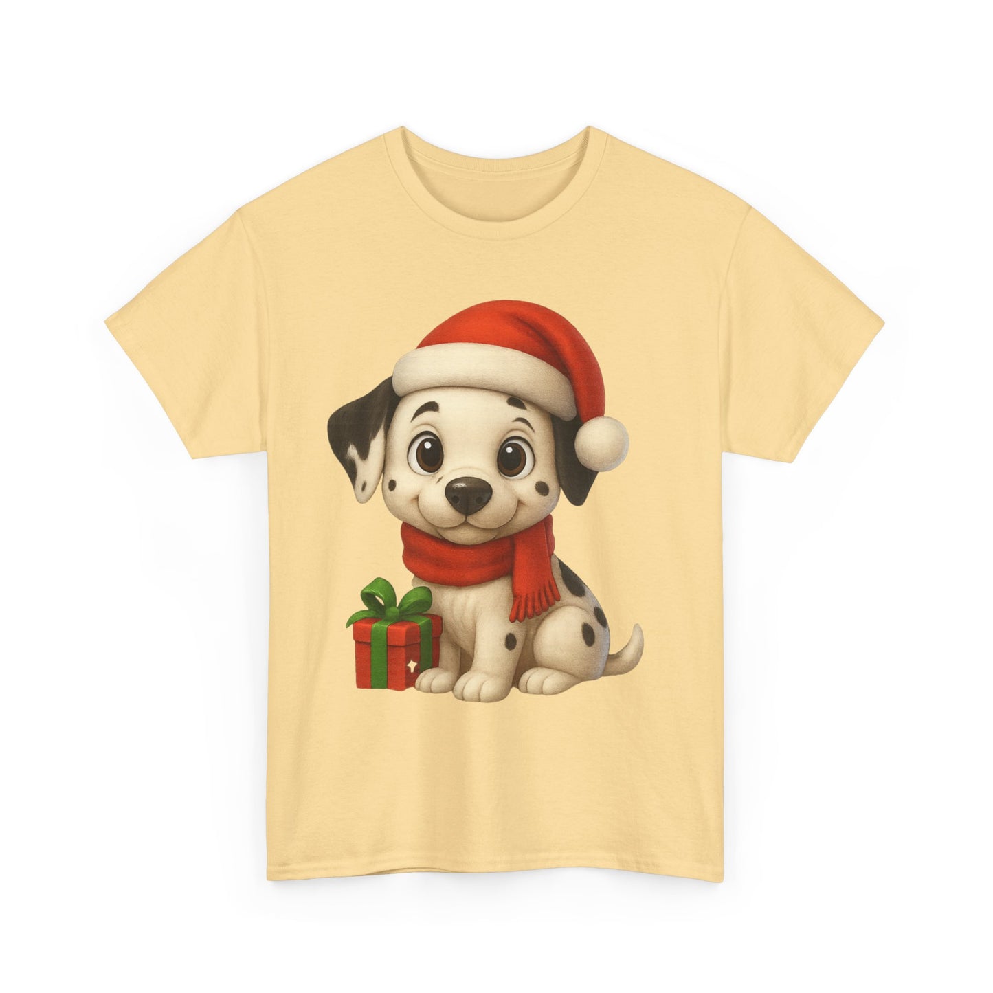 Adorable Christmas Puppy Tee - Unisex Heavy Cotton Tee
