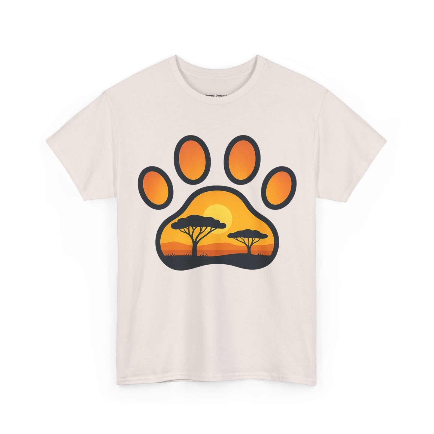 Sunset Paw Print Unisex Tee, Animal Lover Shirt, Nature Graphic T-Shirt, Gift for Pet Owners, Outdoor Adventure Apparel