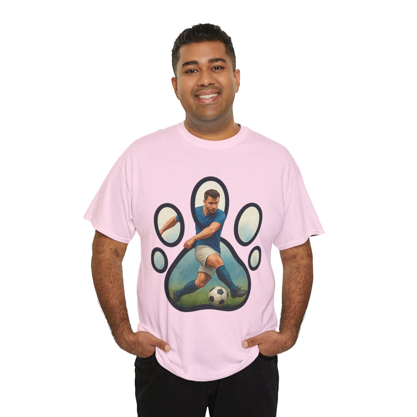 Soccer Paw Print Tee | Pet Lover Shirt, Animal Paw T-Shirt, Sports Gift, Unisex Apparel, Dog Lover Clothing