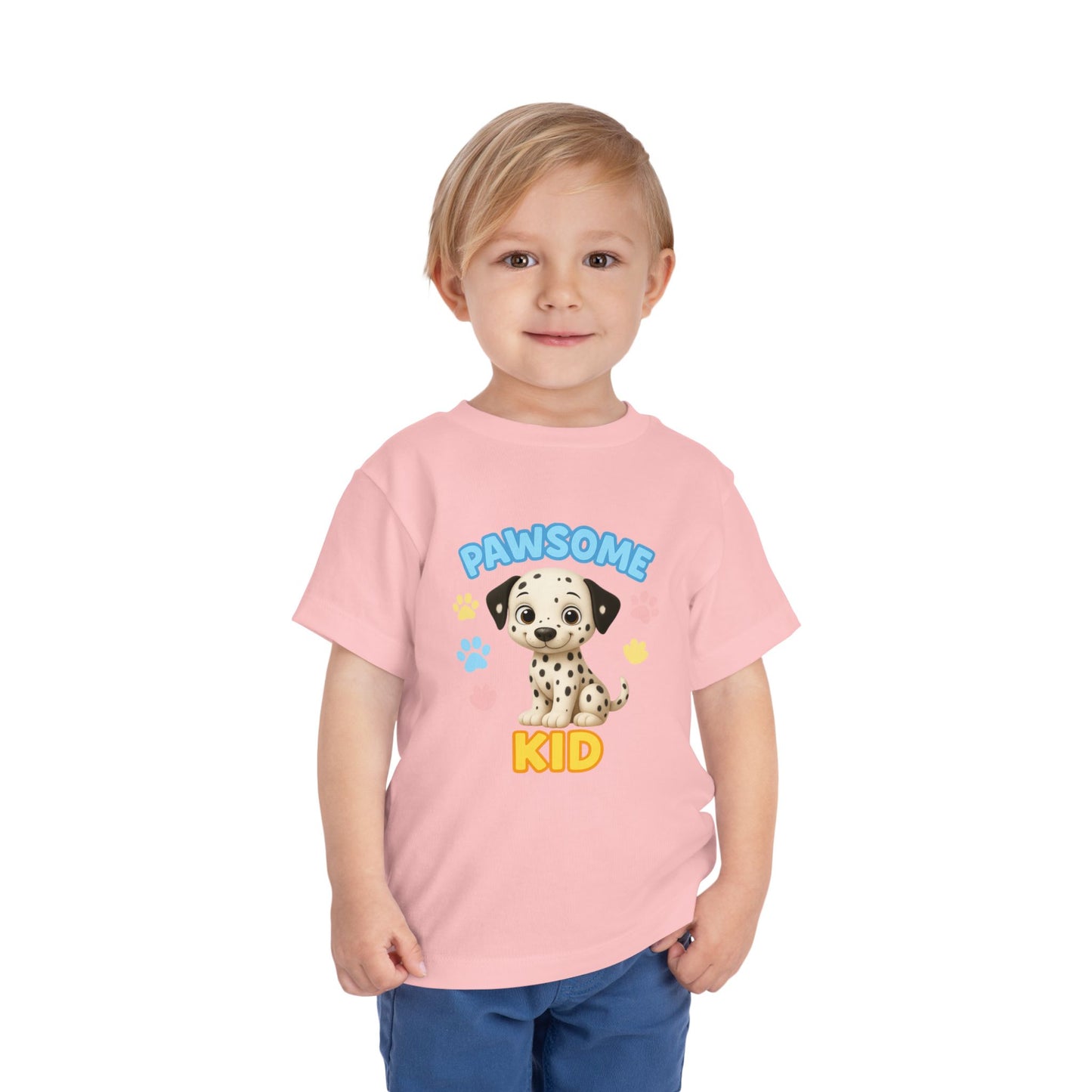 Pawsome Kid Toddler Tee, Cute Dog Tee for Toddlers, Kids' Short Sleeve Shirt, Birthday Gift, Animal Lovers, Pet Themed Apparel