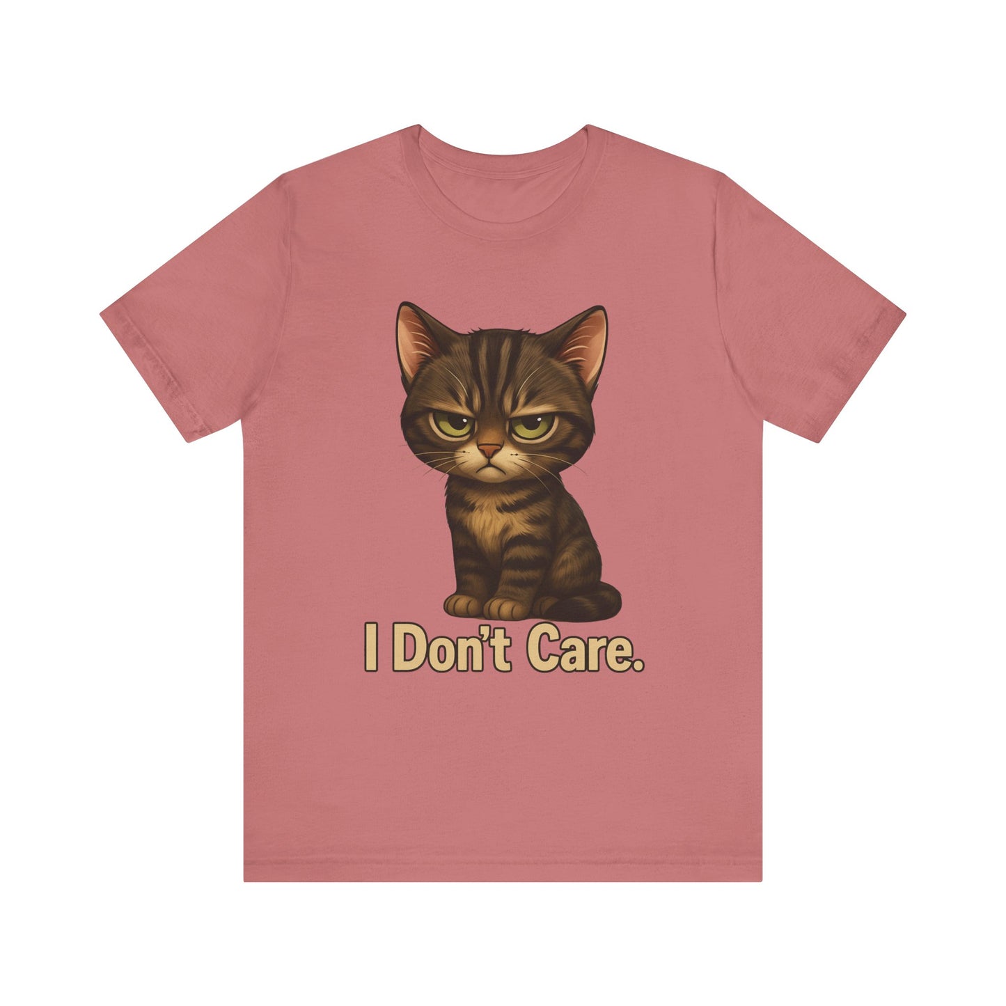 I Don’t Care Cat Tee — Cute Grumpy Cat Graphic T-Shirt