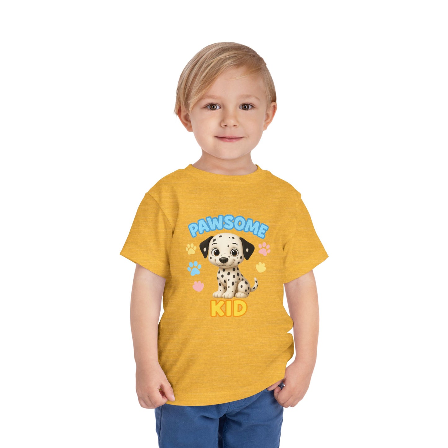 Pawsome Kid Toddler Tee, Cute Dog Tee for Toddlers, Kids' Short Sleeve Shirt, Birthday Gift, Animal Lovers, Pet Themed Apparel