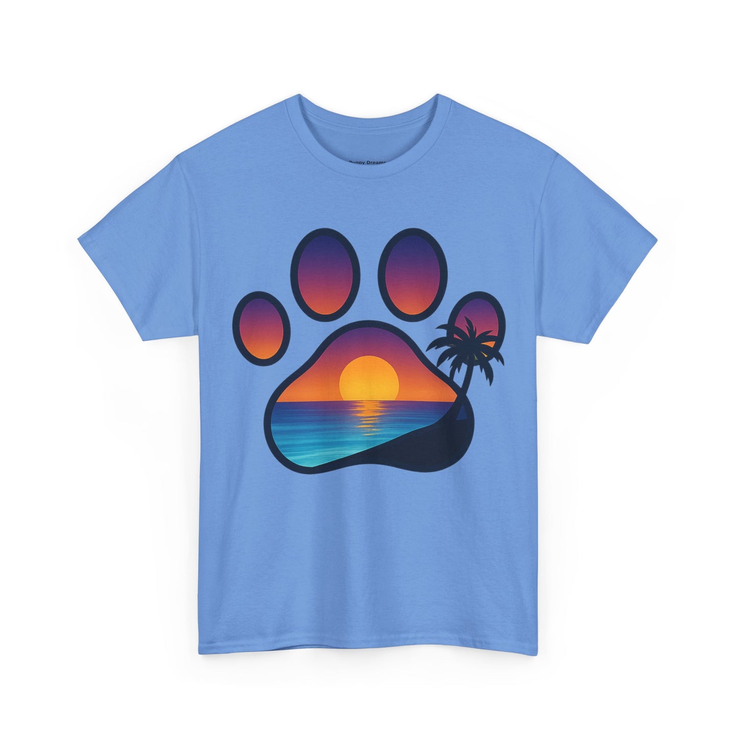 Sunset Beach Paw Print Tee | Pet Lovers Shirt, Gift for Dog Owners, Casual Wear, Summer Vibes, Animal Lover Apparel