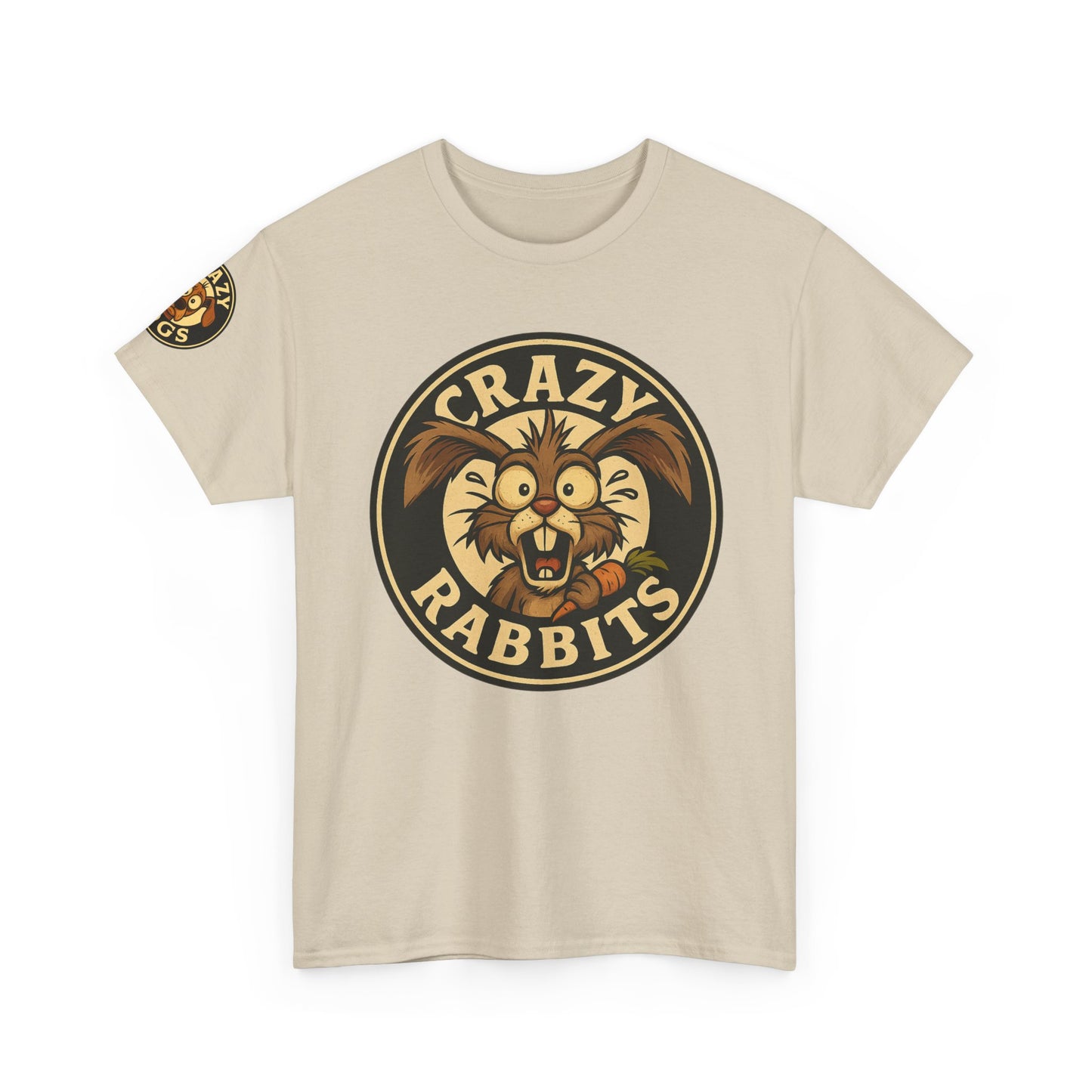 Crazy Rabbits Graphic Tee — Retro Mascot Rabbit Shirt