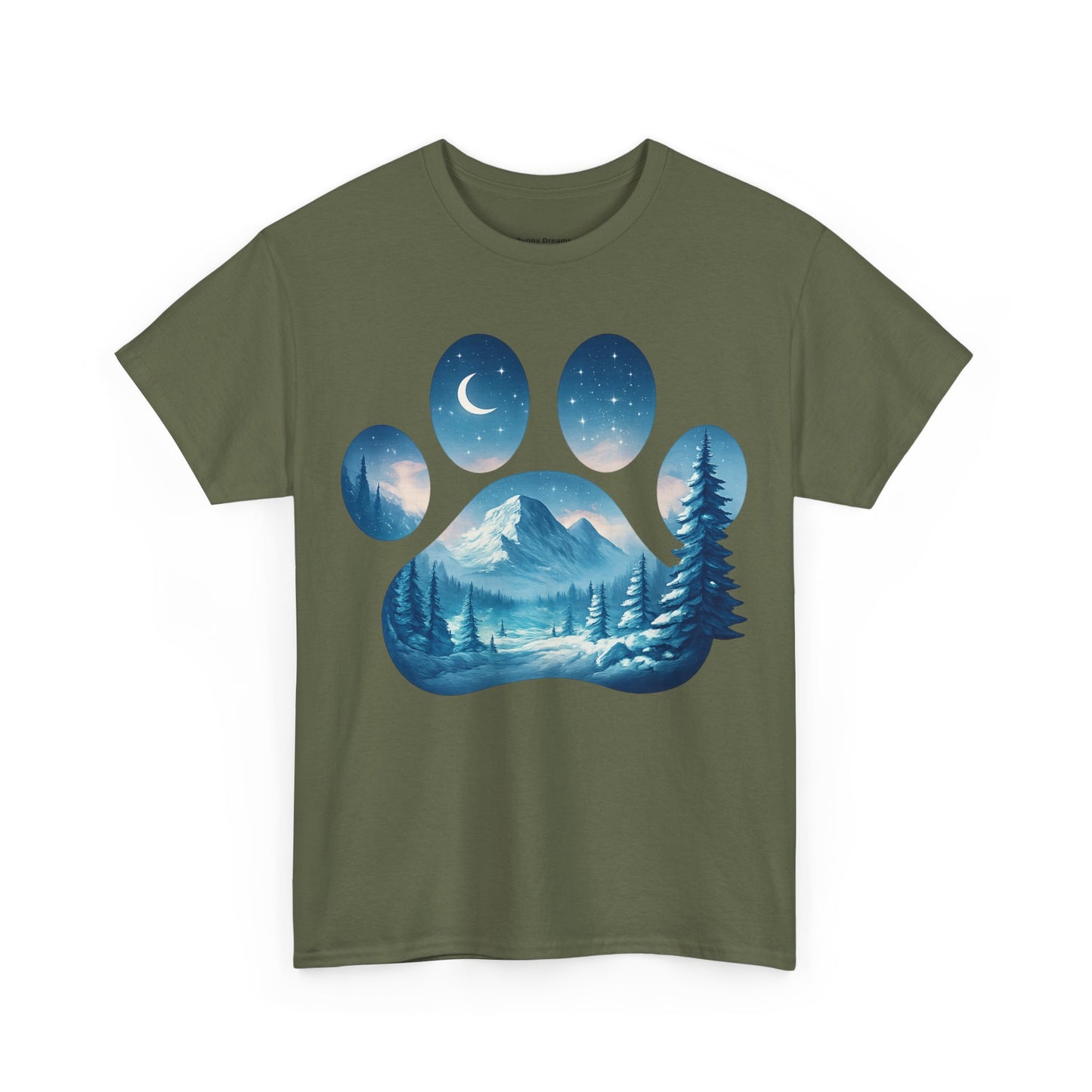 Nature-Inspired Paw Print Tee, Ideal for Pet Lovers, Perfect Gift for Birthdays, Relaxed Fit, Outdoor Adventures, Eco-Friendly