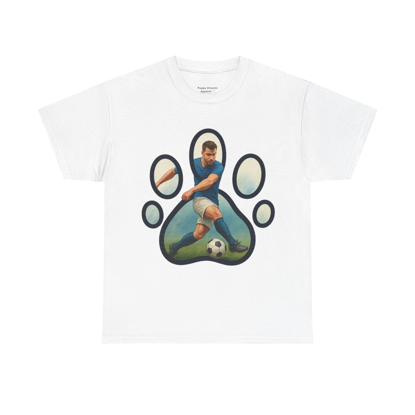 Soccer Paw Print Tee | Pet Lover Shirt, Animal Paw T-Shirt, Sports Gift, Unisex Apparel, Dog Lover Clothing