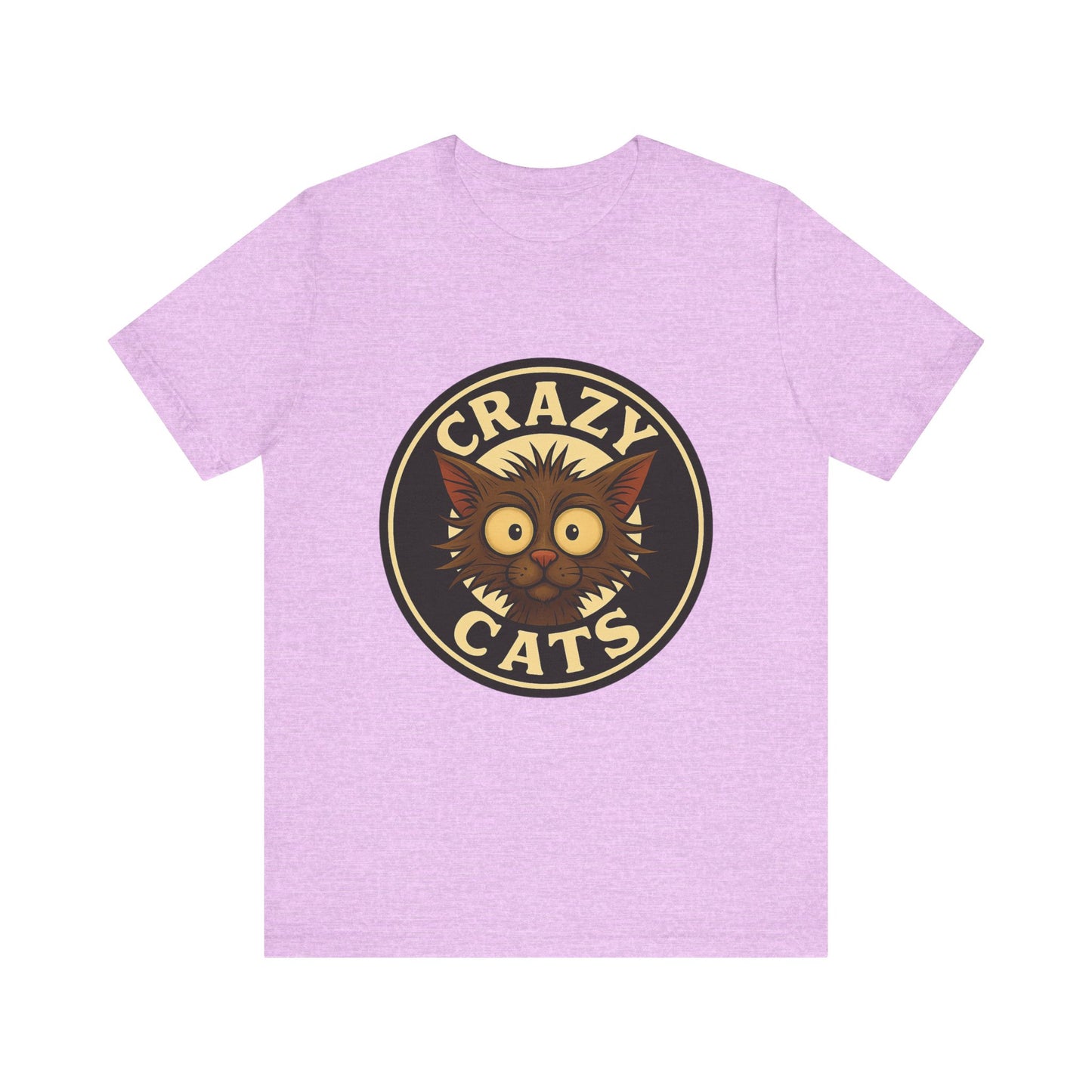 Crazy Cats T‑Shirt — Retro Cute Cat Badge Tee