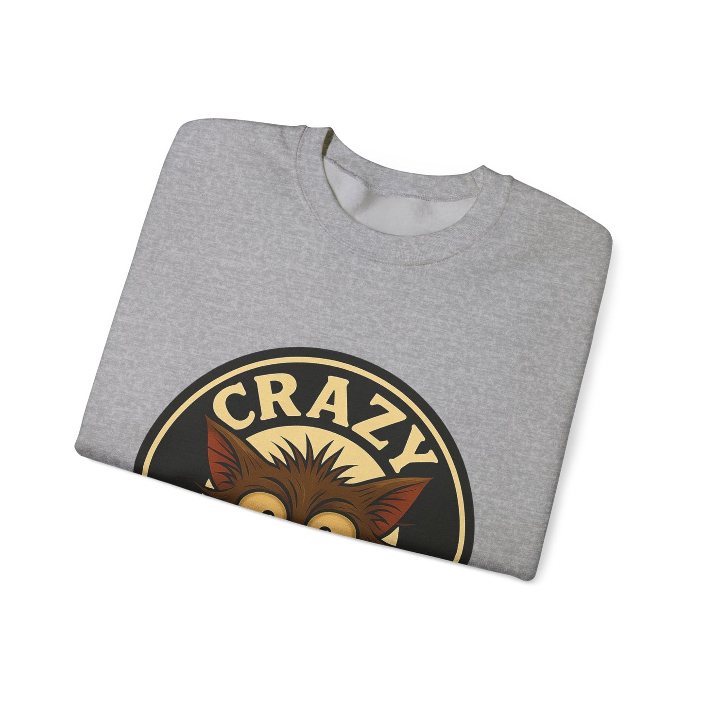 Crazy Cats Crewneck Sweatshirt — Vintage Cat Graphic Pullover