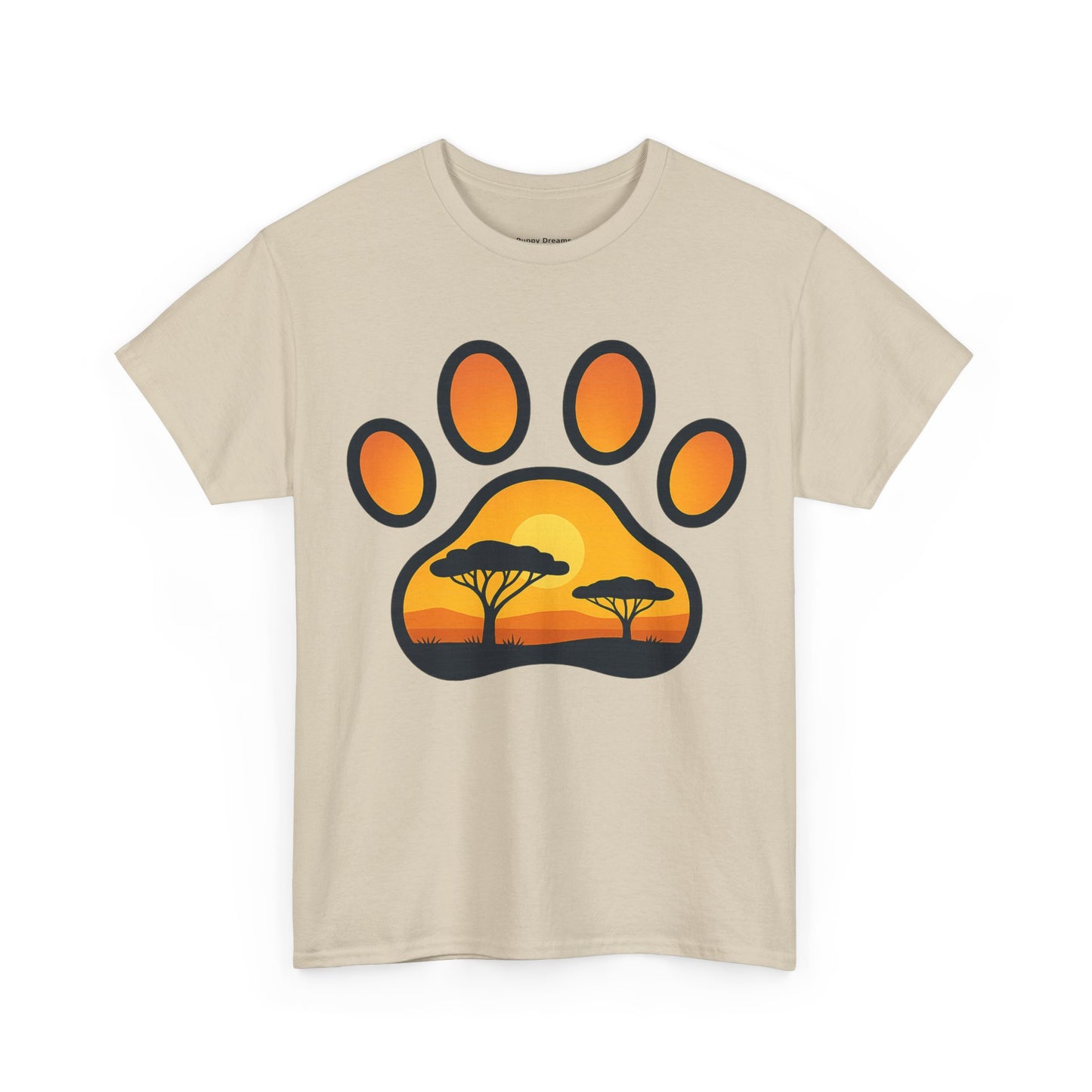 Sunset Paw Print Unisex Tee, Animal Lover Shirt, Nature Graphic T-Shirt, Gift for Pet Owners, Outdoor Adventure Apparel
