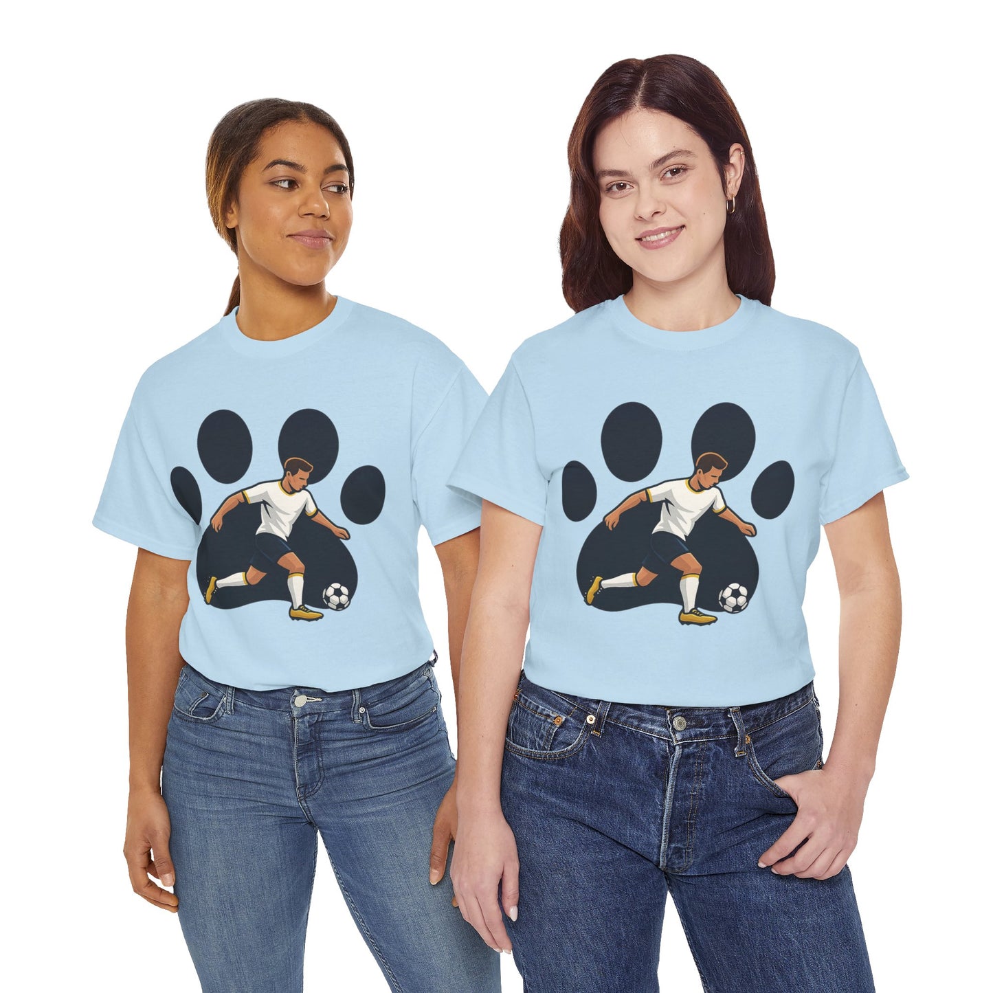 Soccer Paw Print Tee - Perfect for Soccer Lovers, Pet Owners, Sports Events, Birthdays, and Casual Wear