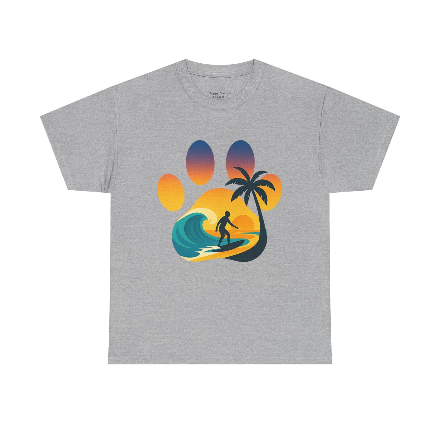 Surf Sunset Paw Print Tee