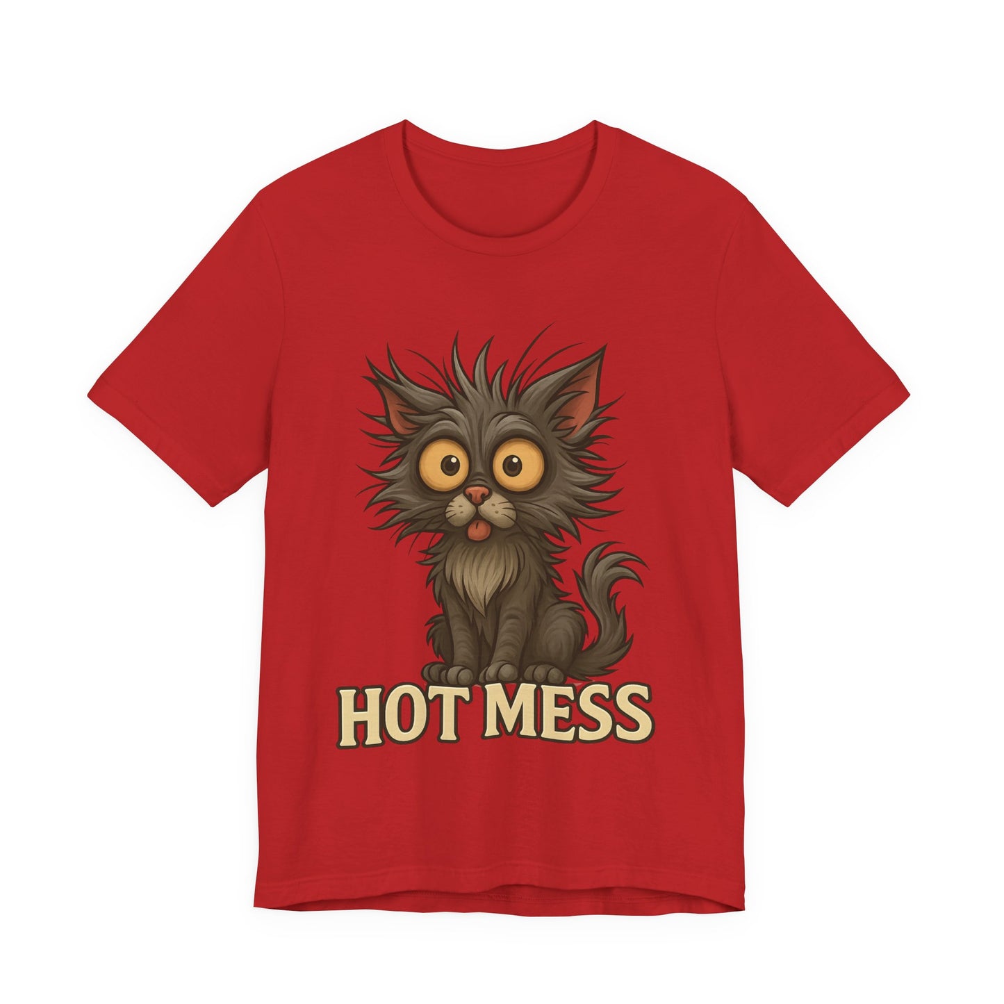 Hot Mess Cat Tee — Funny Cute Cat Graphic T-Shirt