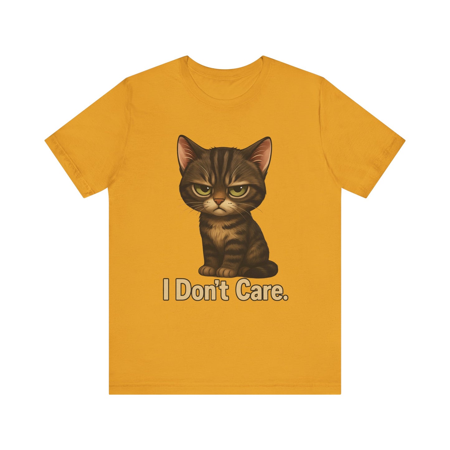 I Don’t Care Cat Tee — Cute Grumpy Cat Graphic T-Shirt