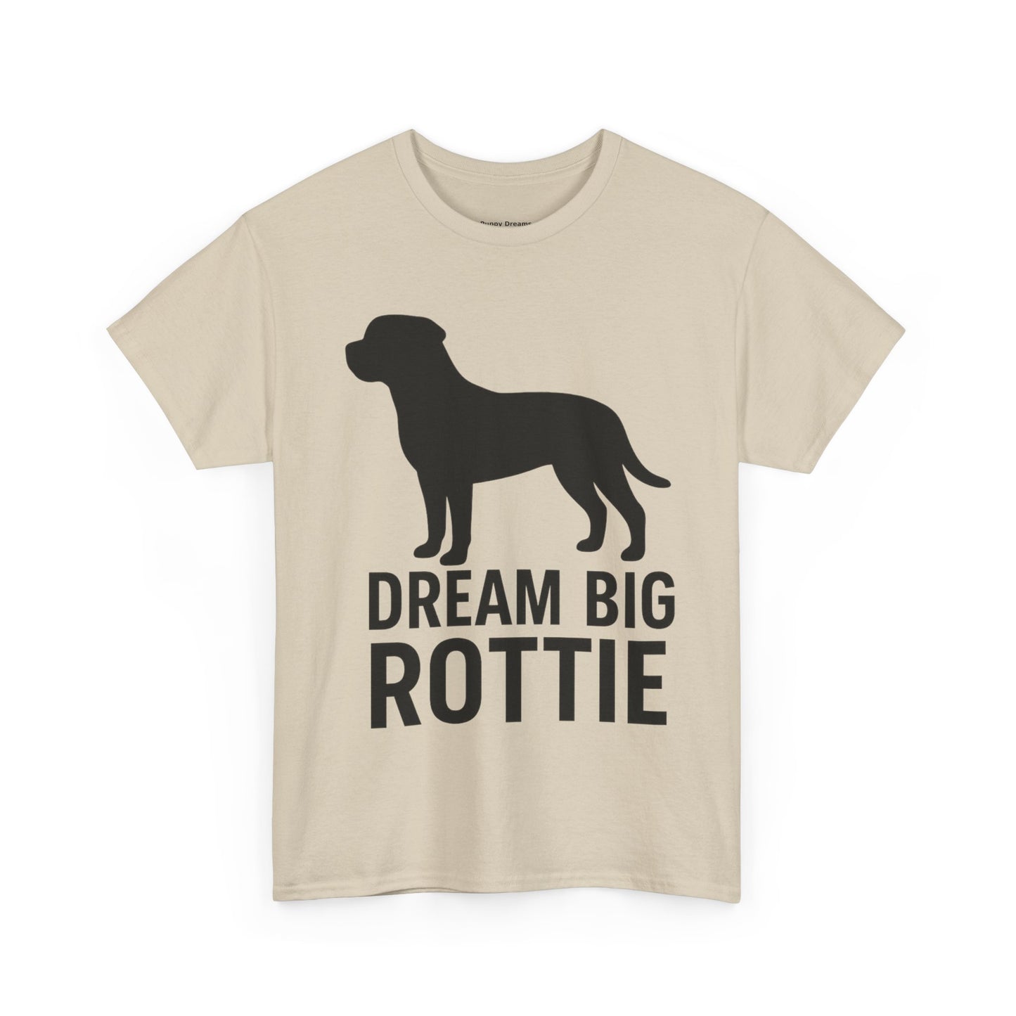 Dream Big Rottie Unisex Heavy Cotton Tee, Dog Lover Gift, Animal Rights Advocate Shirt, Casual Wear, Pet Owner Apparel