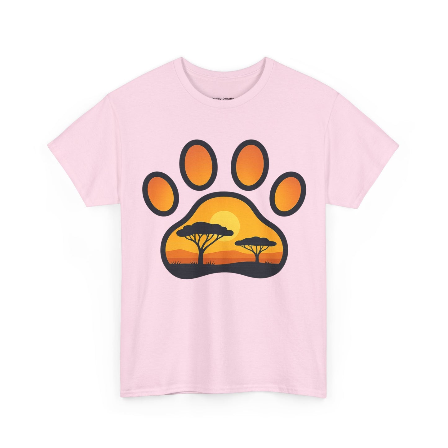 Sunset Paw Print Unisex Tee, Animal Lover Shirt, Nature Graphic T-Shirt, Gift for Pet Owners, Outdoor Adventure Apparel