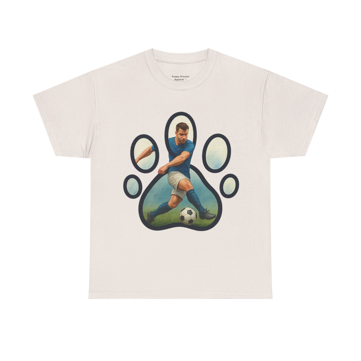 Soccer Paw Print Tee | Pet Lover Shirt, Animal Paw T-Shirt, Sports Gift, Unisex Apparel, Dog Lover Clothing