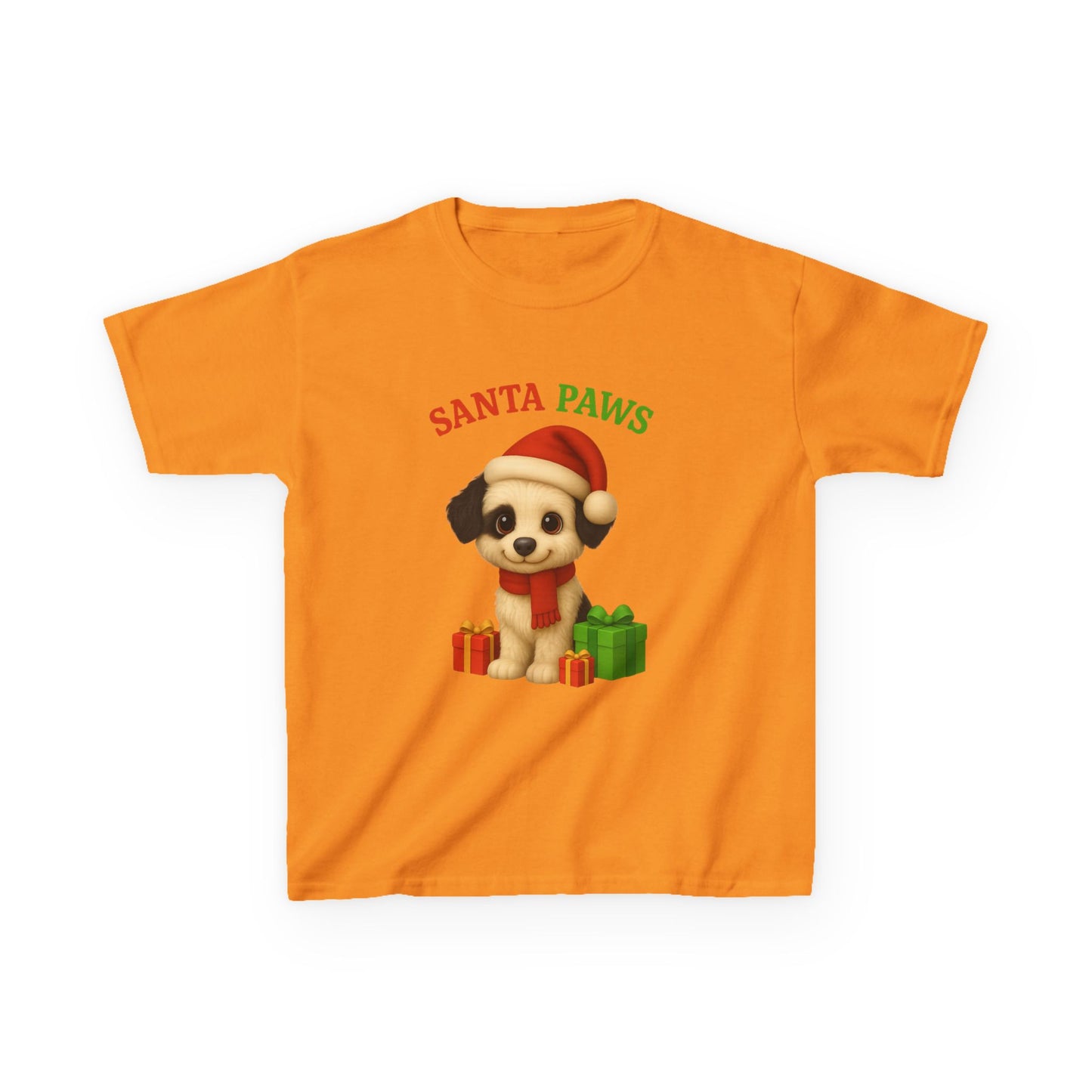Kids Santa Paws Tee, Adorable Holiday Dog T-Shirt, Christmas Gift for Boys and Girls, Cute Pup Design, Holiday Apparel, Festive Kids Wear