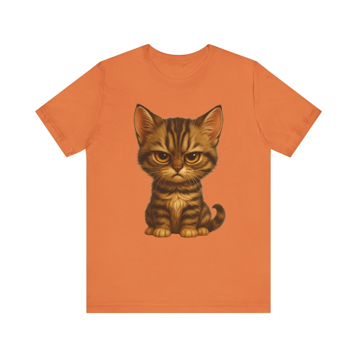 Cute Grumpy Tabby Kitten T-Shirt — Adorable Cat Graphic Tee