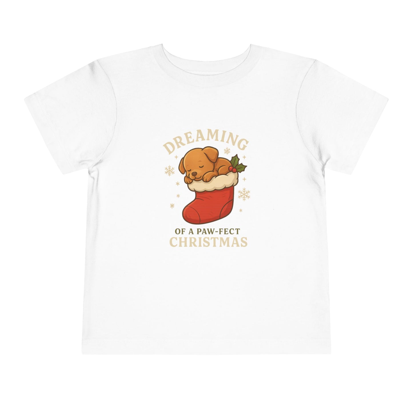 Dreaming of a Paw-Fect Christmas Toddler Tee | Adorable Short Sleeve Shirt for Holidays, Christmas Gift, Baby Shower, Cute Outfit, [...]