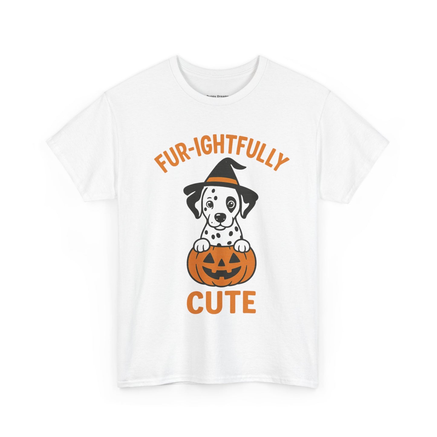 Fur-ightfully Cute Halloween Tee, Unisex Cotton Dog Lover Shirt, Halloween Costume, Pet-Themed Gift, Spooky Vibes