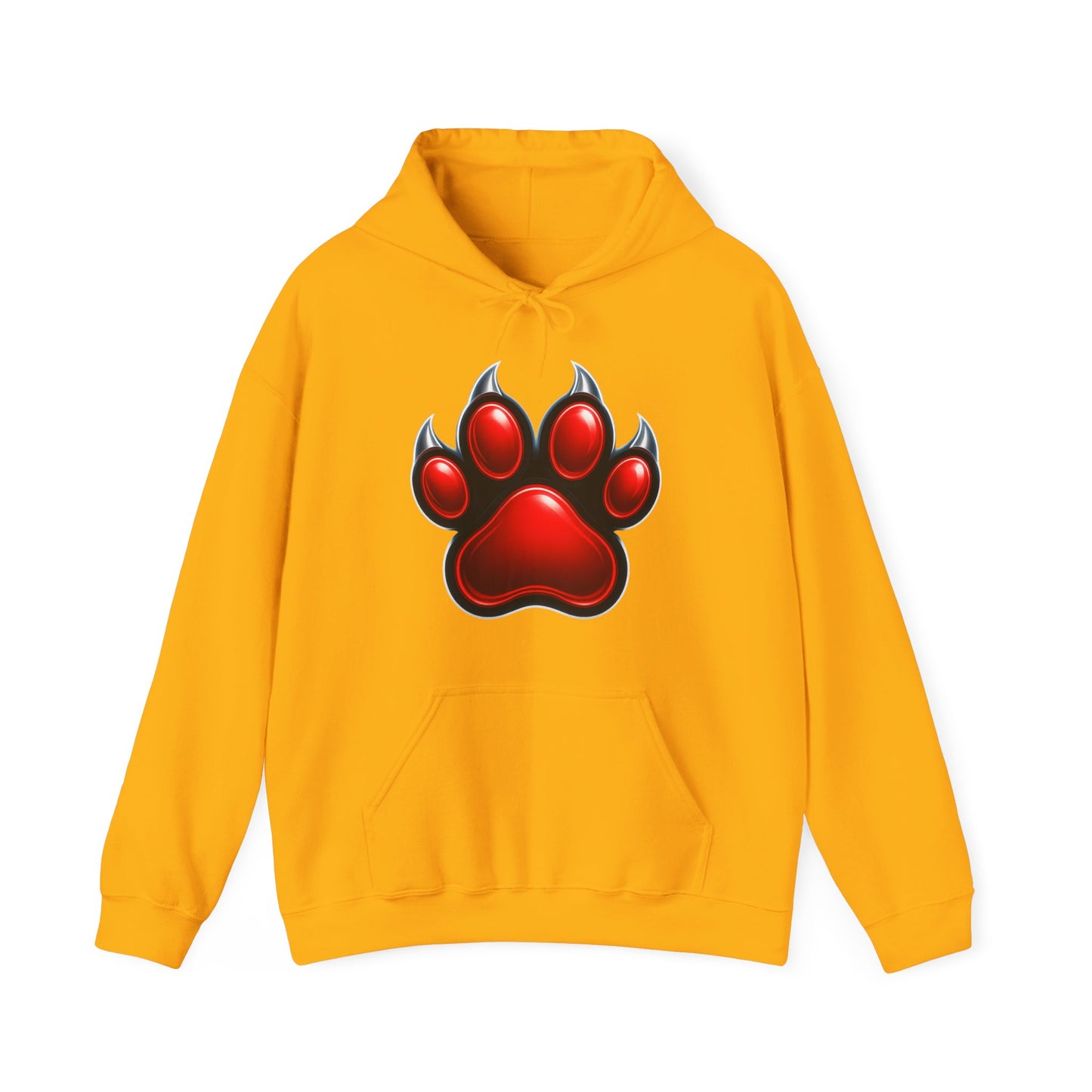 Red Paw Print Unisex Hoodie | Cozy Animal Lover Hoodie | Cute Gift for Pet Owners, Casual Wear, Animal Rescue Fundraiser, Everyday Comfort