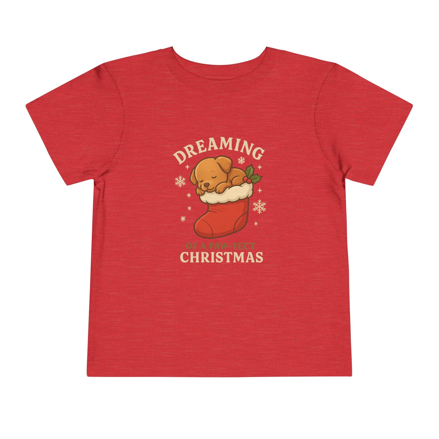 Dreaming of a Paw-Fect Christmas Toddler Tee | Adorable Short Sleeve Shirt for Holidays, Christmas Gift, Baby Shower, Cute Outfit, [...]