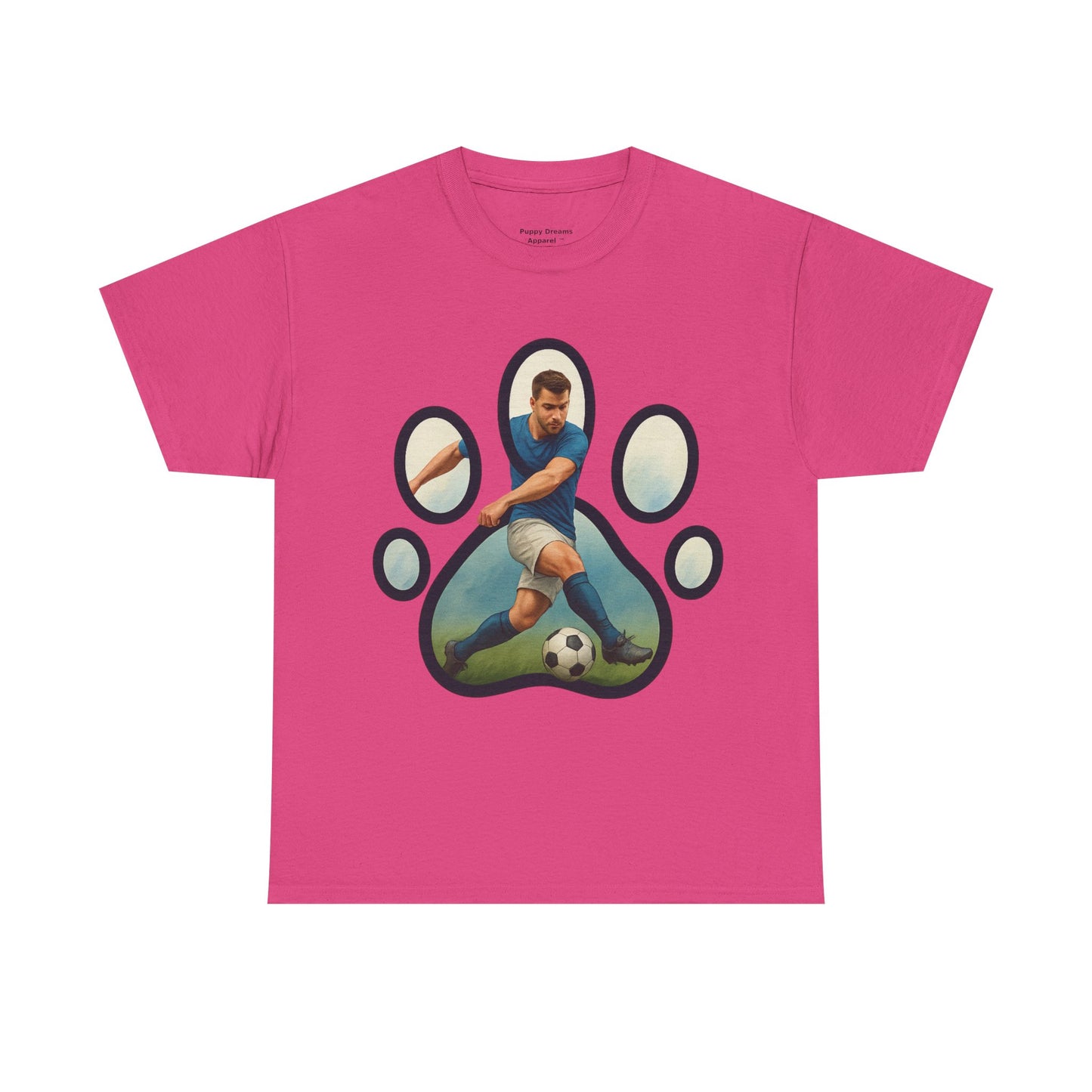Soccer Paw Print Tee | Pet Lover Shirt, Animal Paw T-Shirt, Sports Gift, Unisex Apparel, Dog Lover Clothing