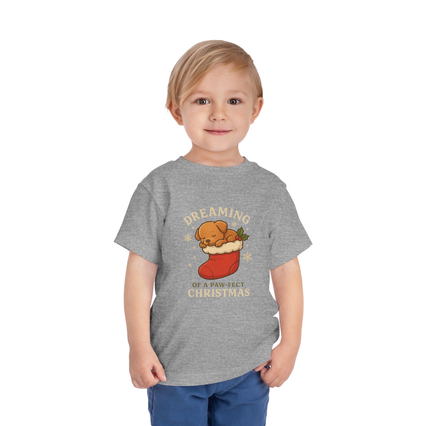 Dreaming of a Paw-Fect Christmas Toddler Tee | Adorable Short Sleeve Shirt for Holidays, Christmas Gift, Baby Shower, Cute Outfit, [...]
