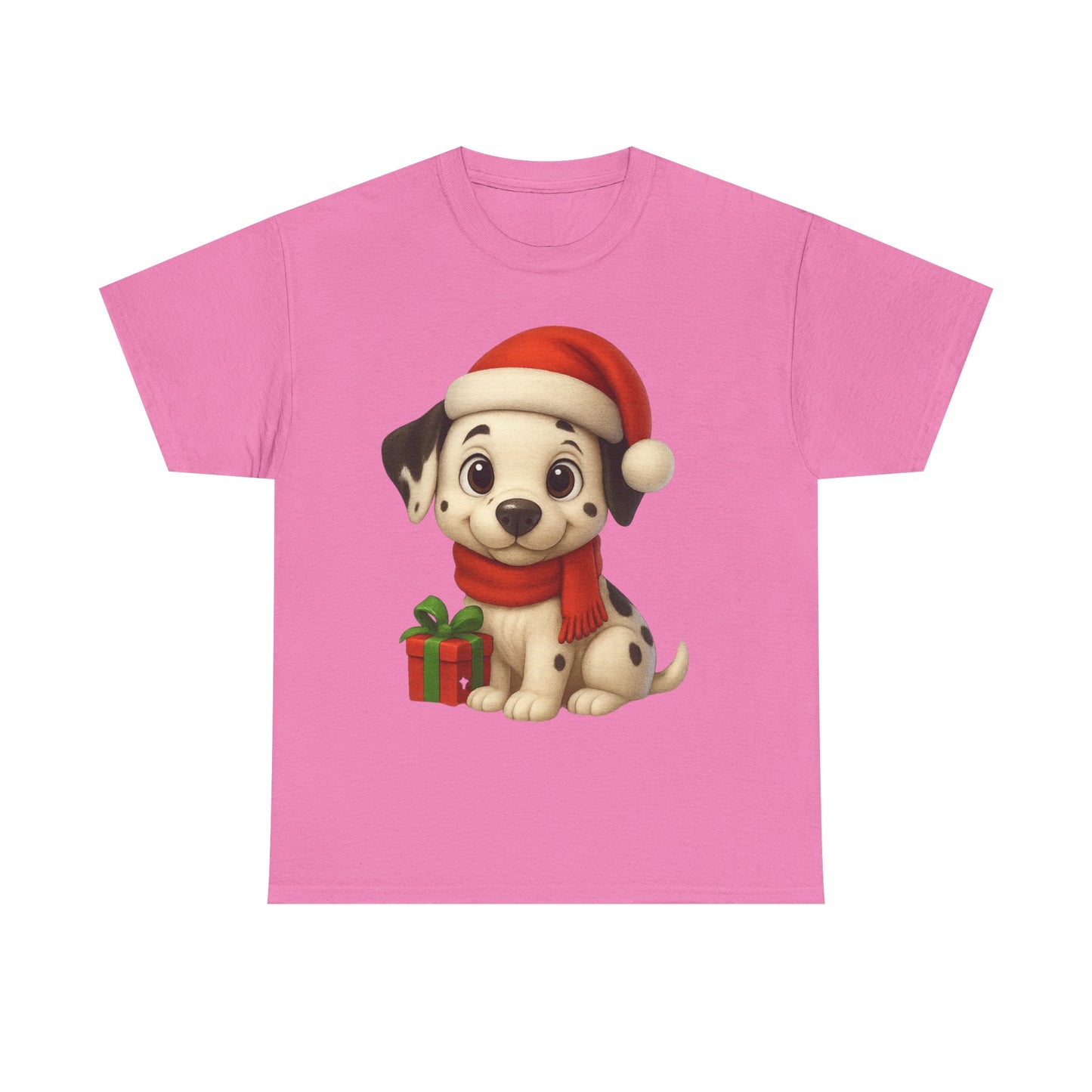 Adorable Christmas Puppy Tee - Unisex Heavy Cotton Tee