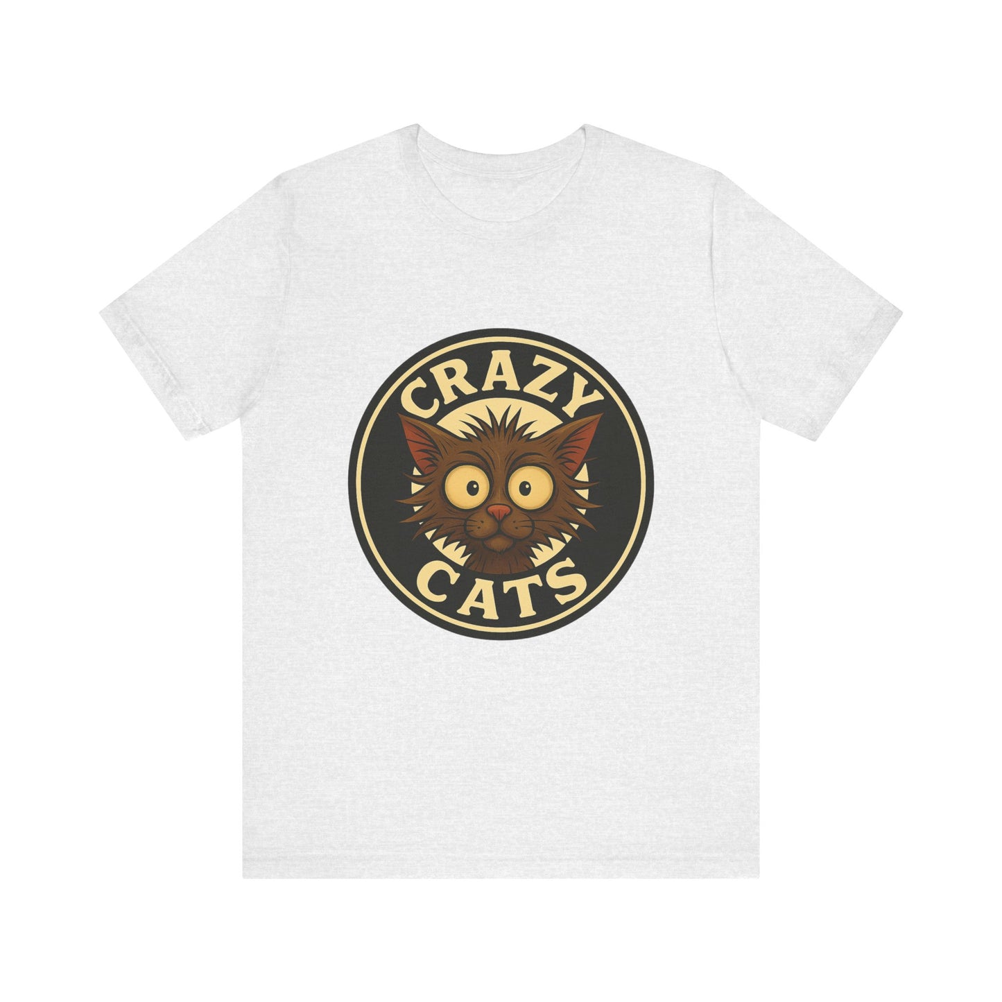 Crazy Cats T‑Shirt — Retro Cute Cat Badge Tee
