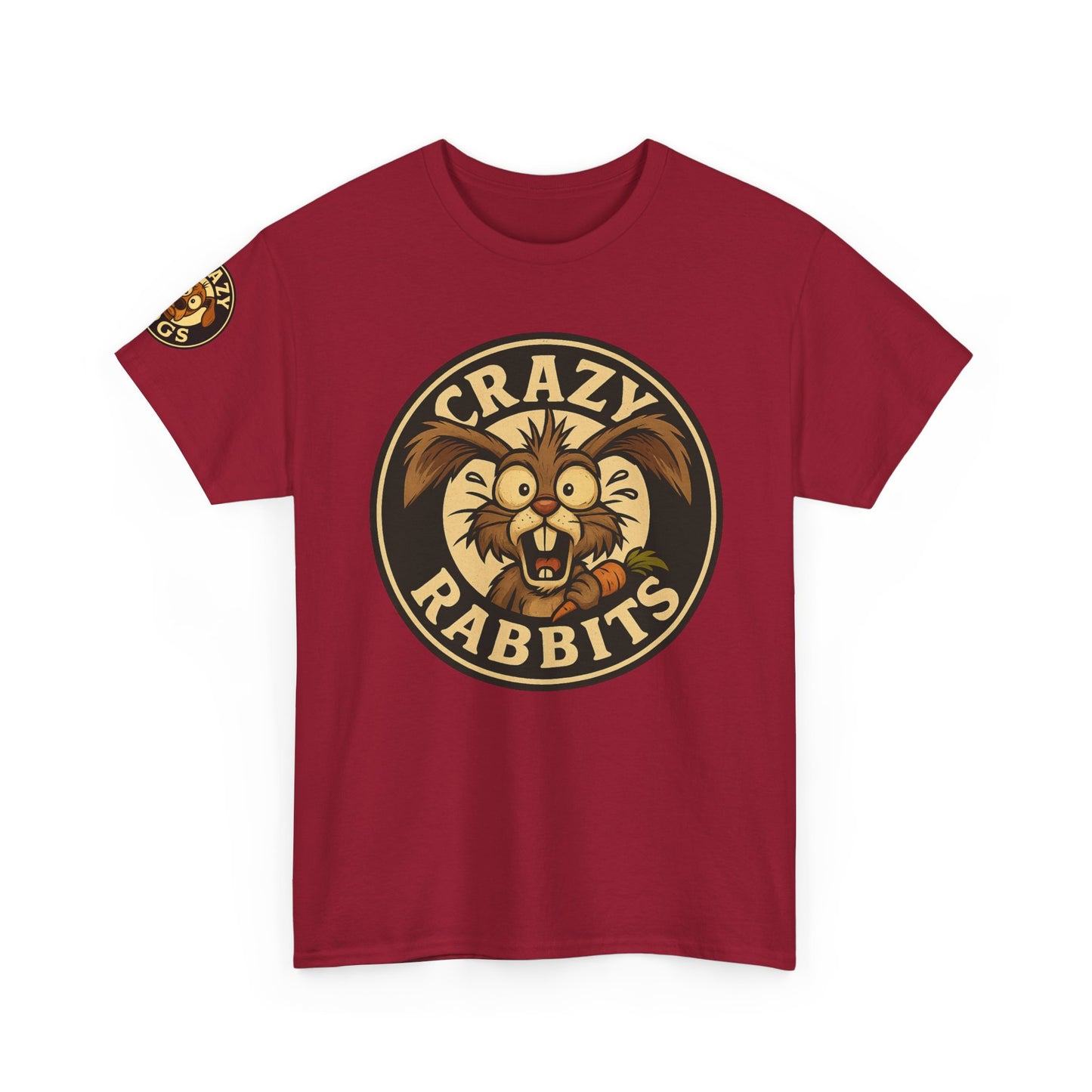 Crazy Rabbits Graphic Tee — Retro Mascot Rabbit Shirt