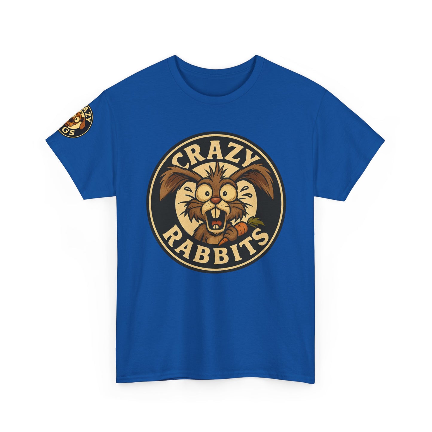 Crazy Rabbits Graphic Tee — Retro Mascot Rabbit Shirt