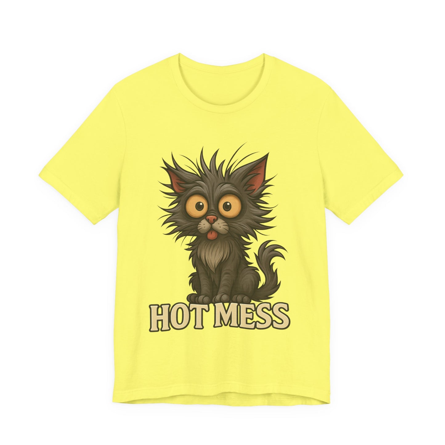 Hot Mess Cat Tee — Funny Cute Cat Graphic T-Shirt