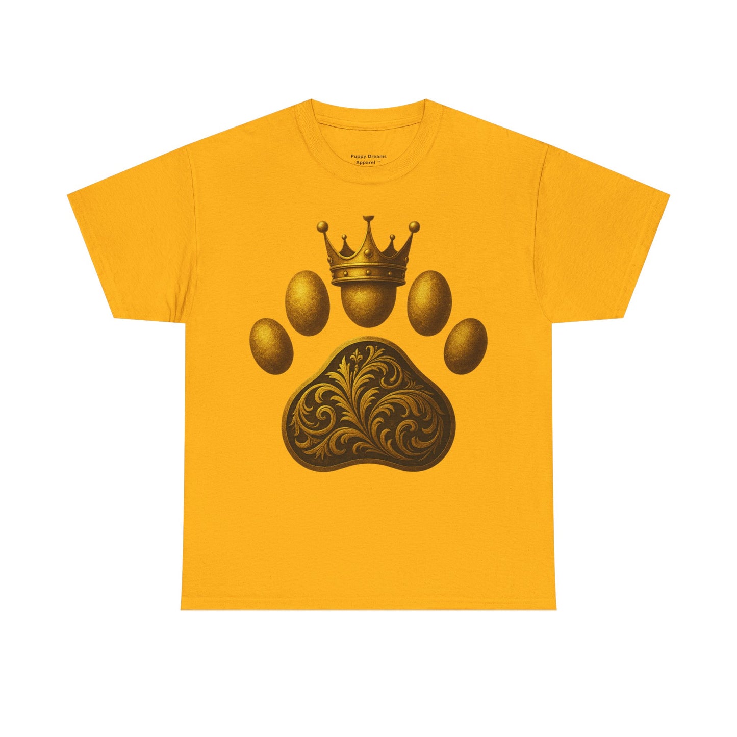 Crown Paw Print Tee, Dog Lover Shirt, Animal Royalty Fashion, Pet Gift, Casual Wear, Birthday Gift, Unisex Cotton T-Shirt