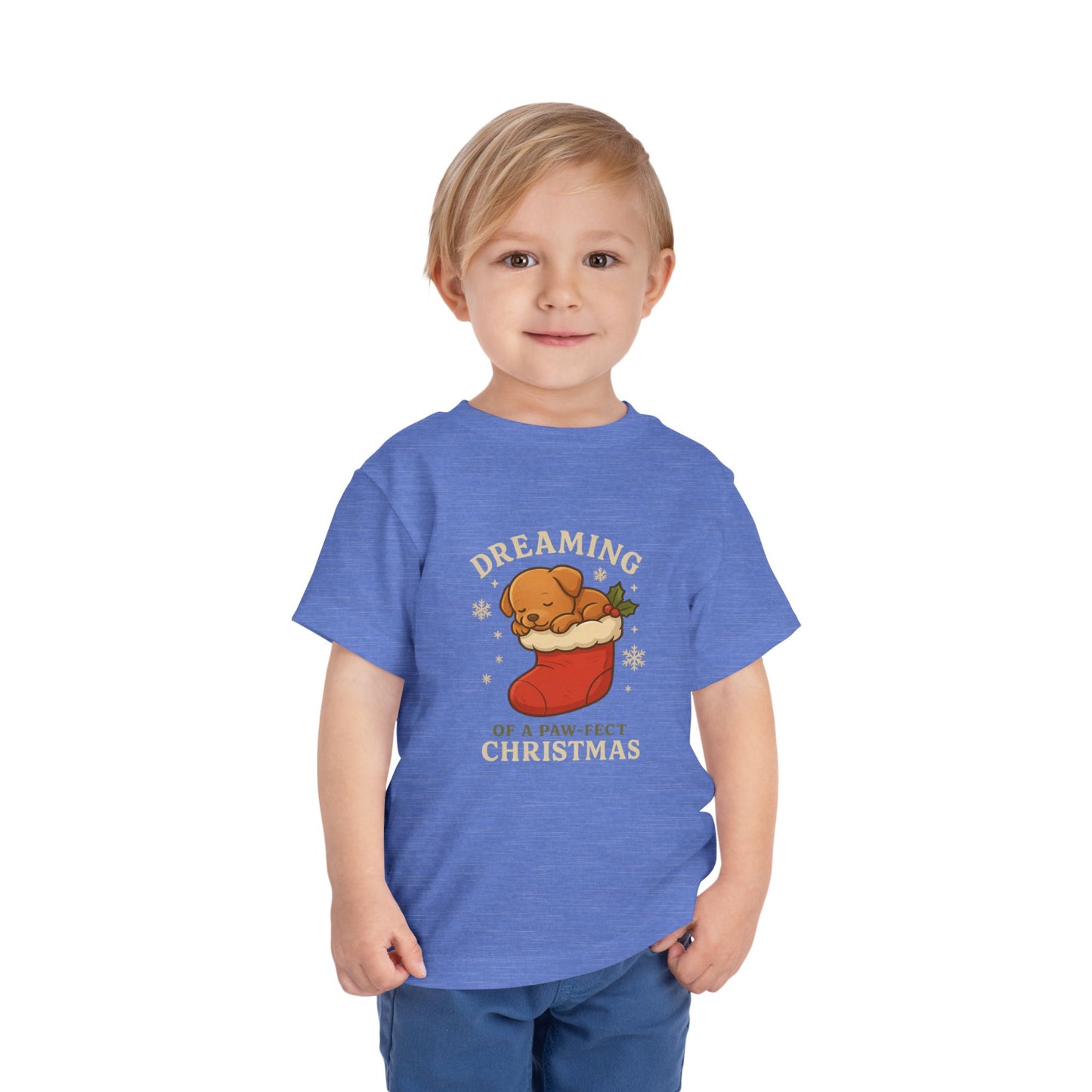 Dreaming of a Paw-Fect Christmas Toddler Tee | Adorable Short Sleeve Shirt for Holidays, Christmas Gift, Baby Shower, Cute Outfit, [...]