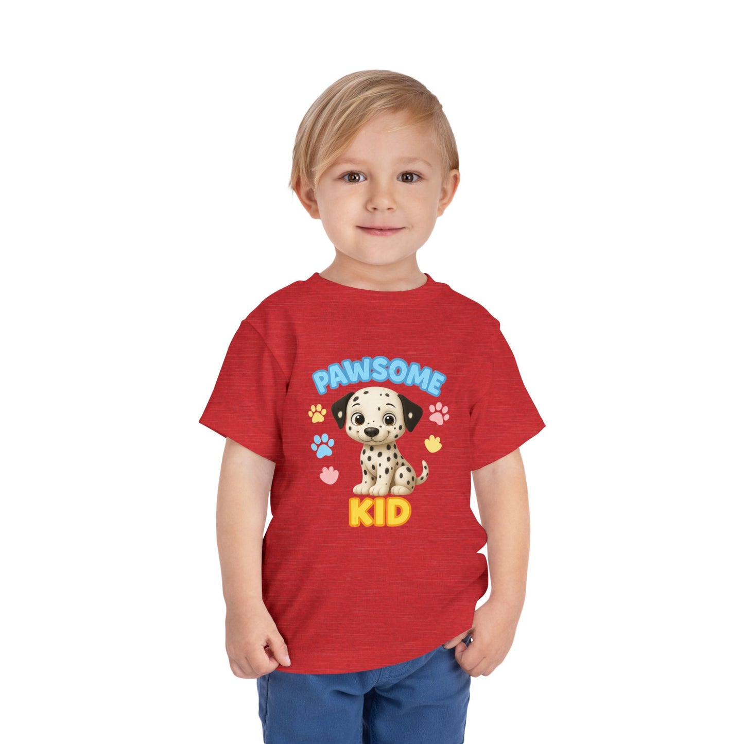 Pawsome Kid Toddler Tee, Cute Dog Tee for Toddlers, Kids' Short Sleeve Shirt, Birthday Gift, Animal Lovers, Pet Themed Apparel