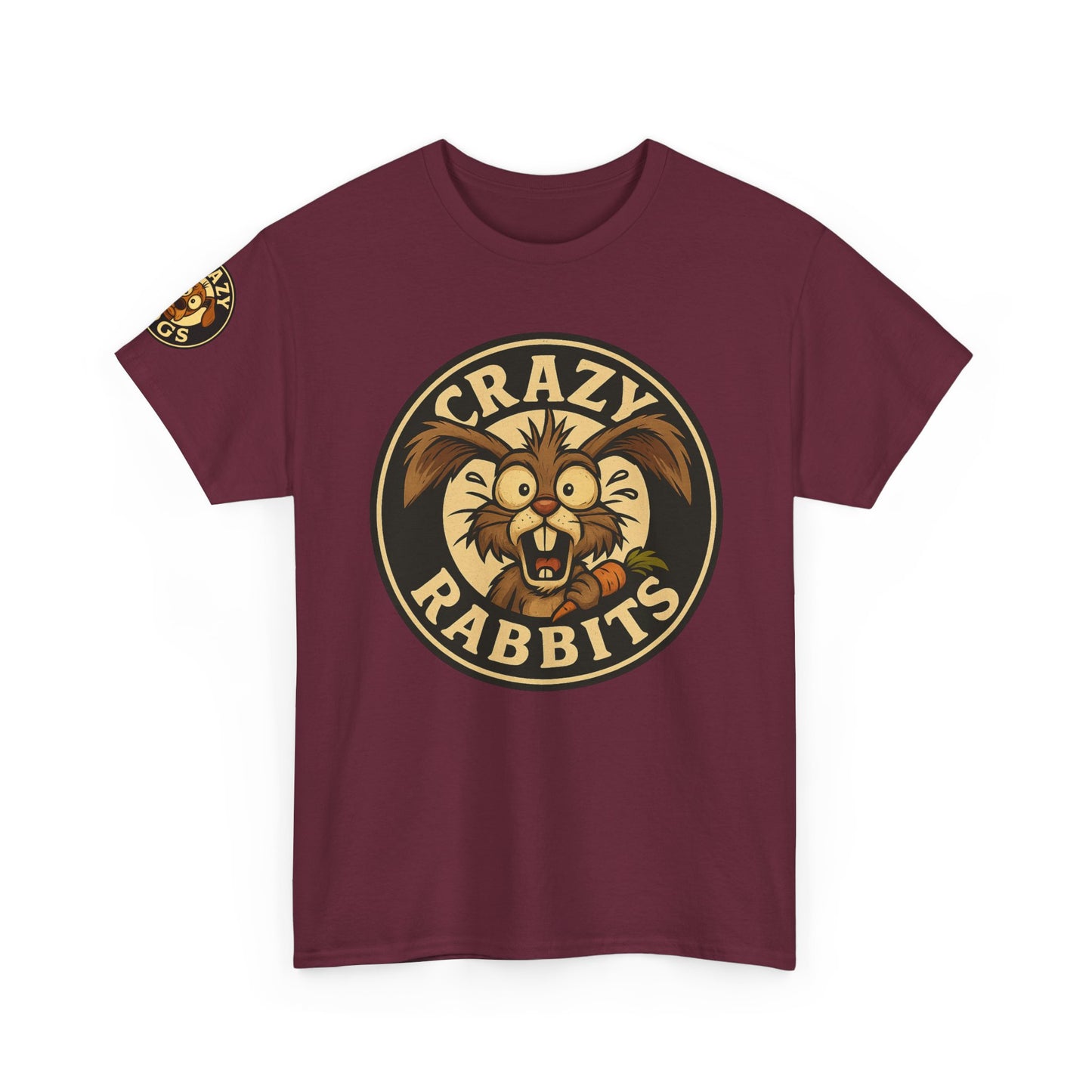 Crazy Rabbits Graphic Tee — Retro Mascot Rabbit Shirt