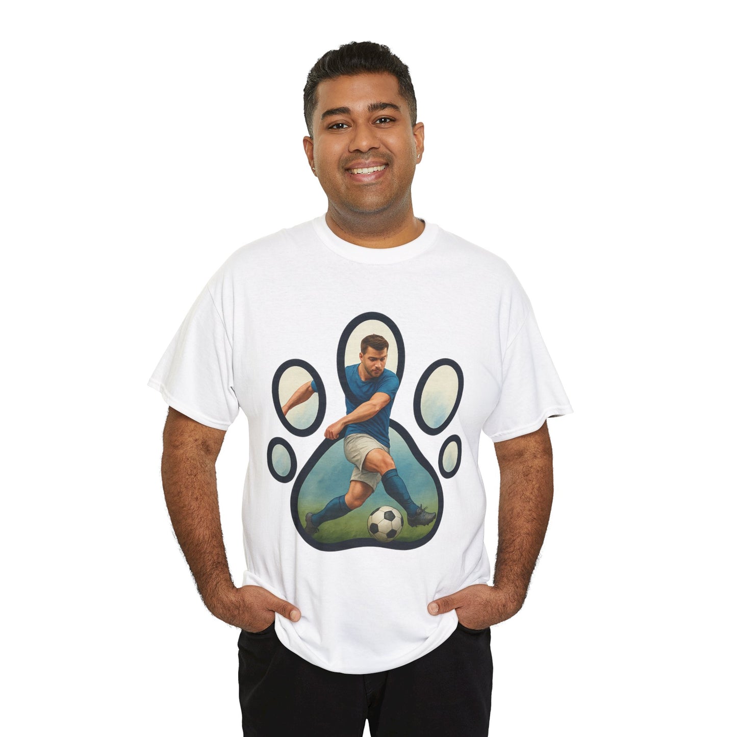 Soccer Paw Print Tee | Pet Lover Shirt, Animal Paw T-Shirt, Sports Gift, Unisex Apparel, Dog Lover Clothing