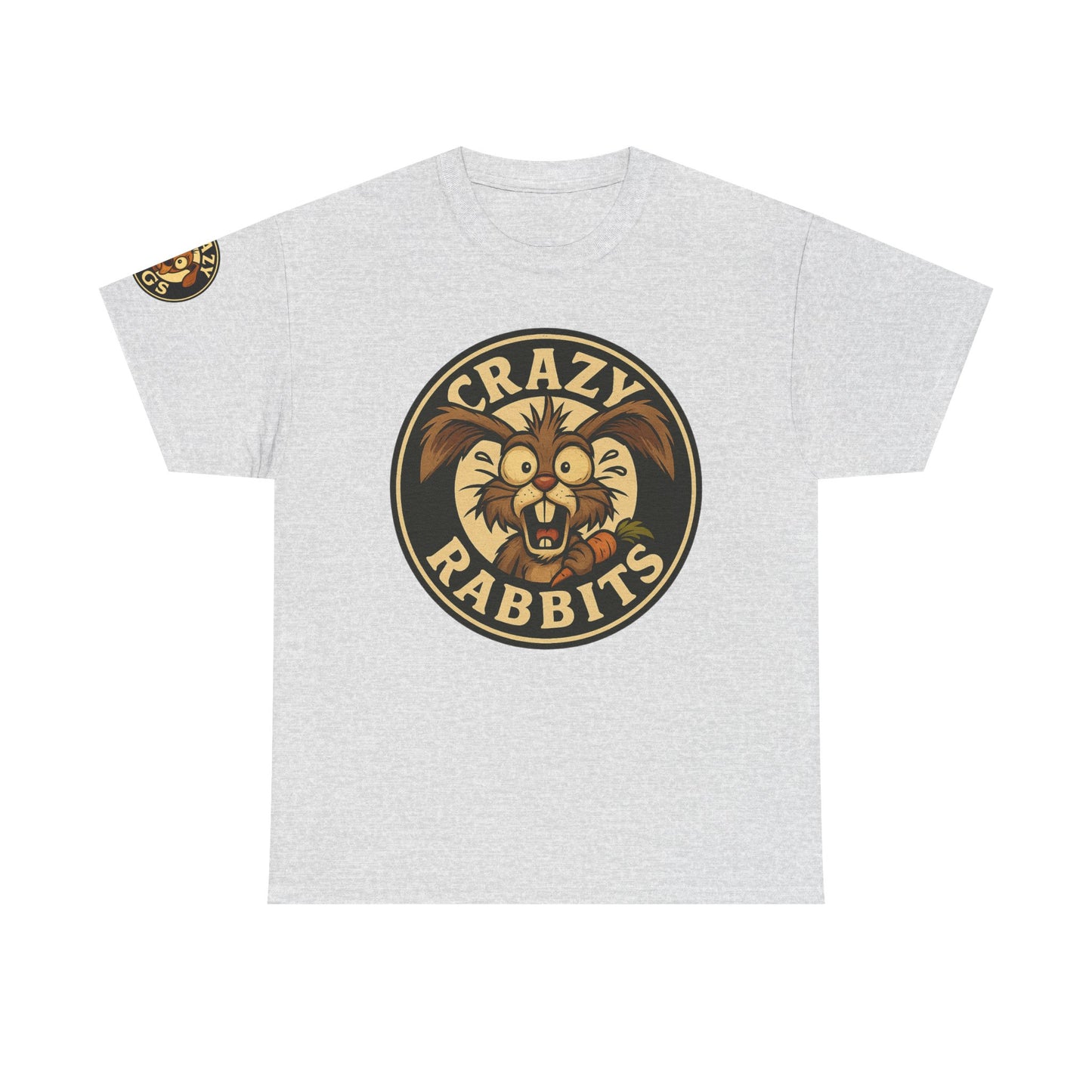 Crazy Rabbits Graphic Tee — Retro Mascot Rabbit Shirt