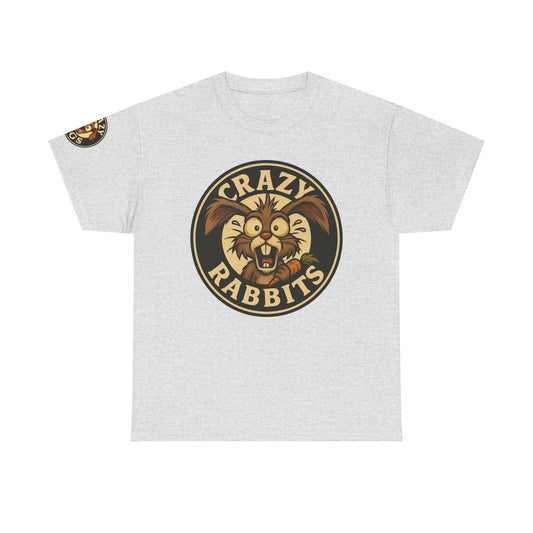 Crazy Rabbits Graphic Tee — Retro Mascot Rabbit Shirt
