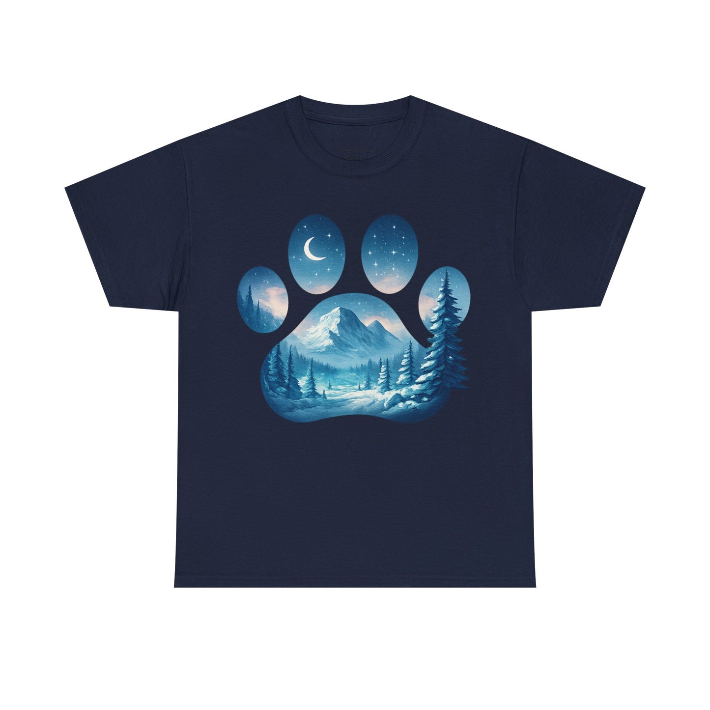 Nature-Inspired Paw Print Tee, Ideal for Pet Lovers, Perfect Gift for Birthdays, Relaxed Fit, Outdoor Adventures, Eco-Friendly